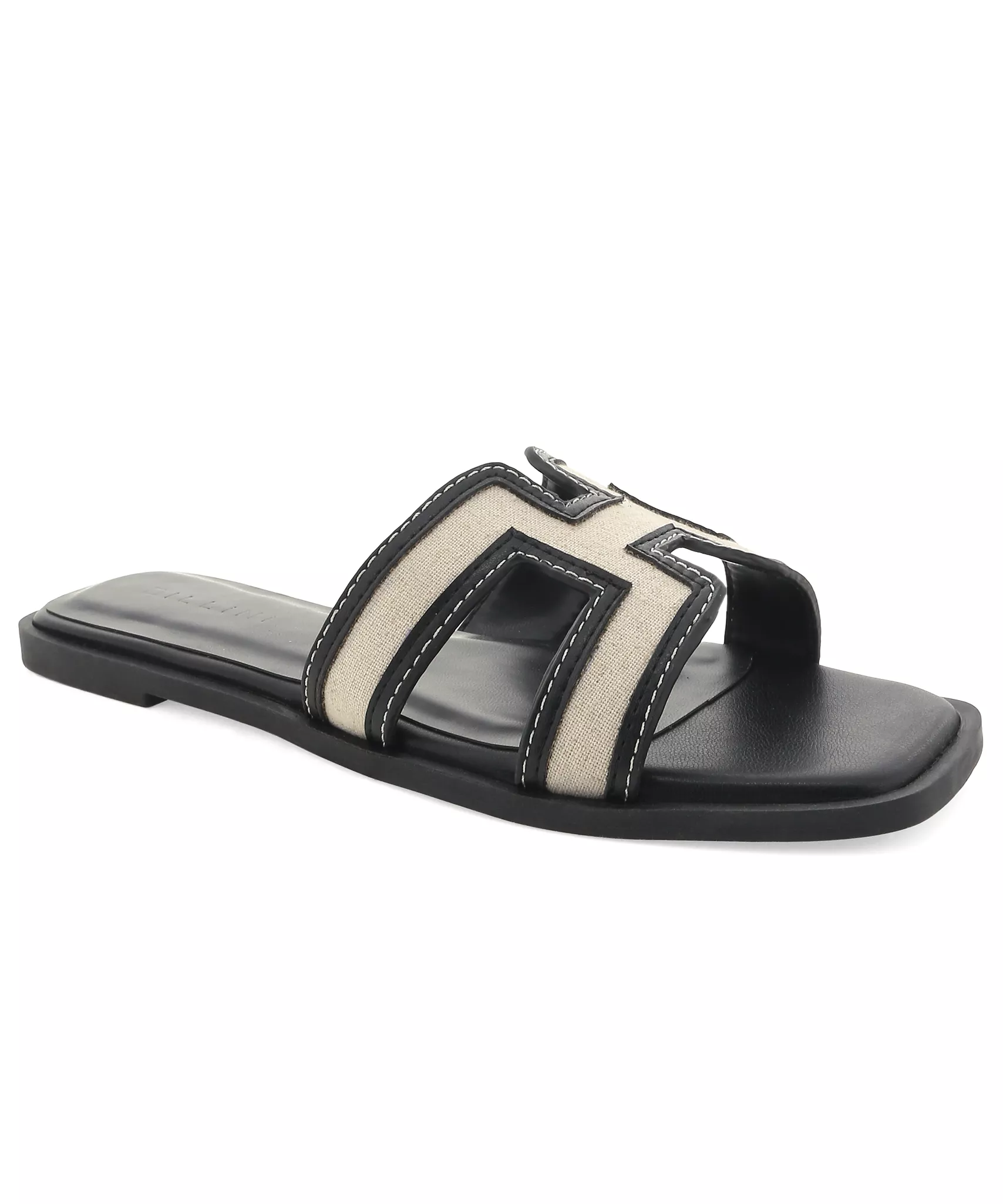 Gordy Sandal Wheat Linen Black