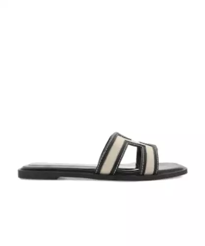 Gordy Sandal Wheat Linen Black