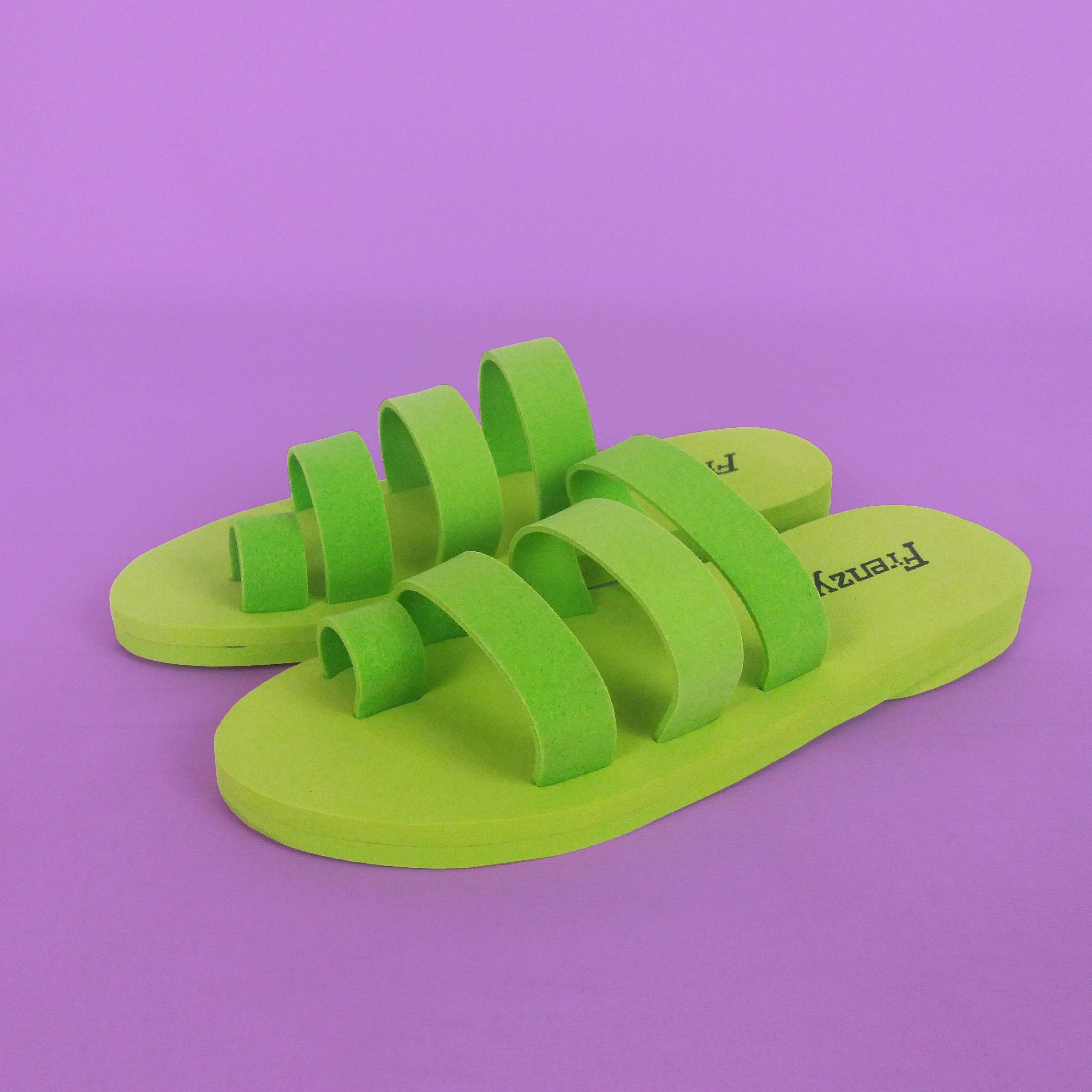 Green Foam Flip-Flops, Size 37-37.5, UK 4