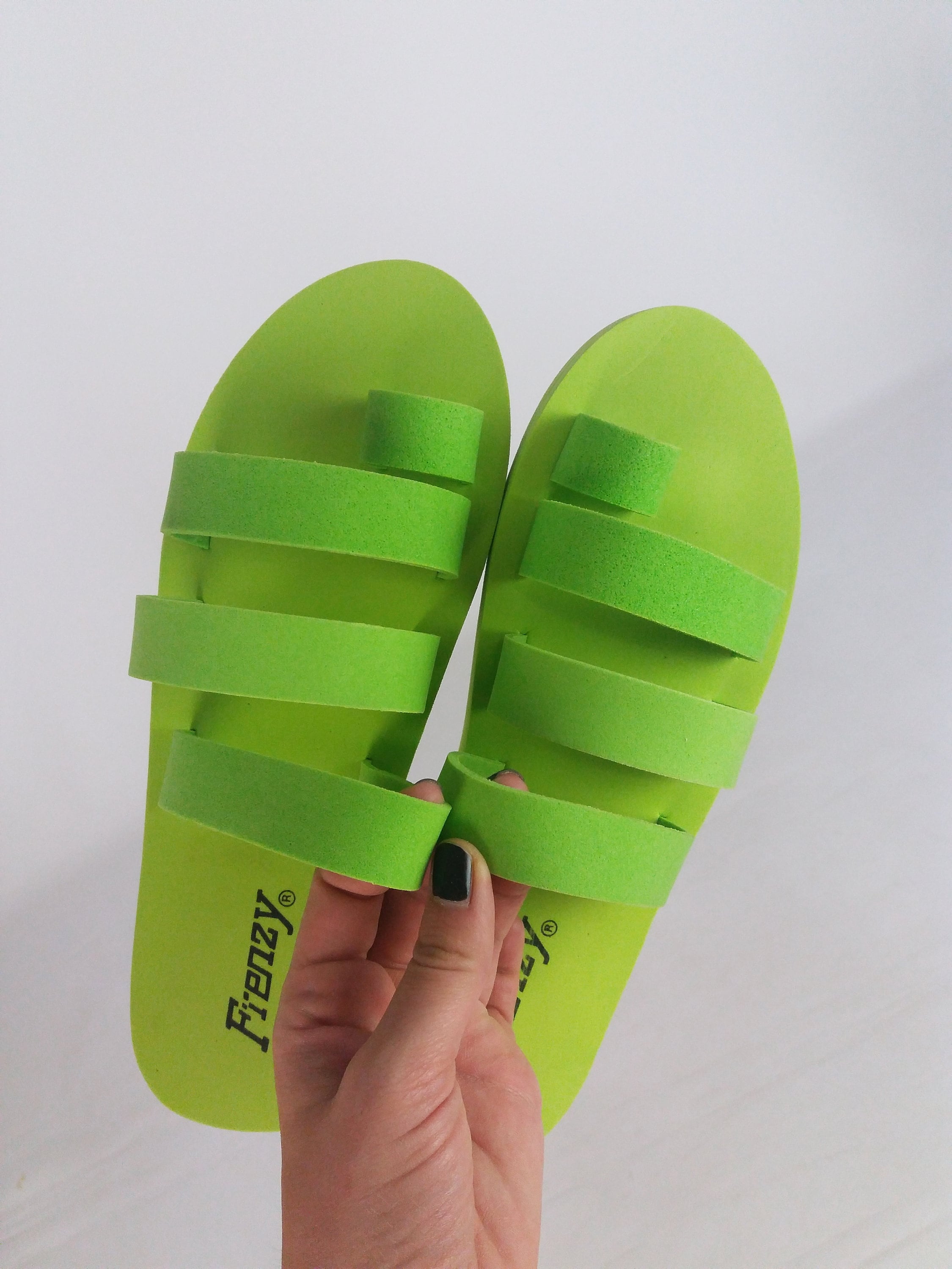 Green Foam Flip-Flops, Size 37-37.5, UK 4