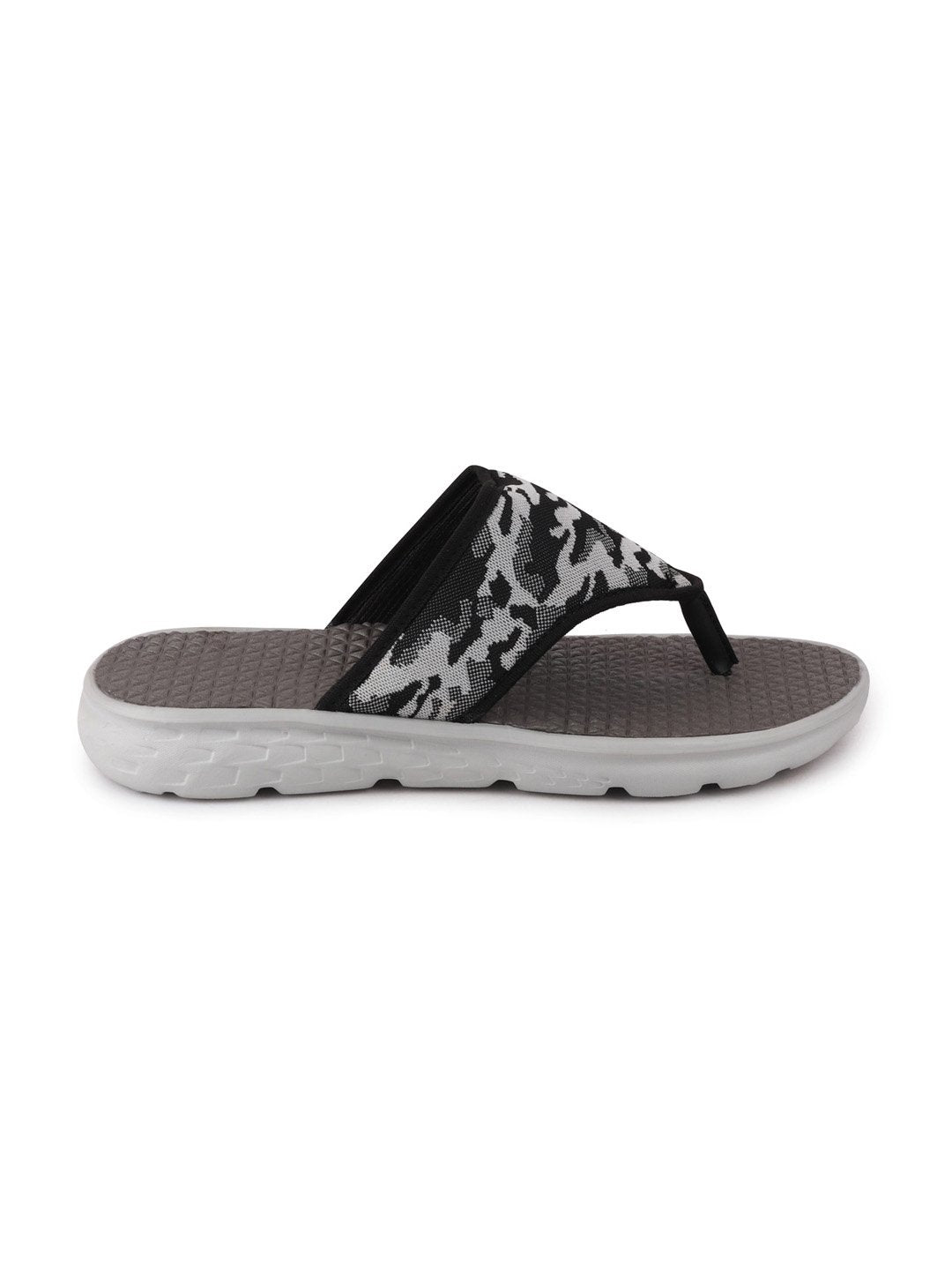 Grey Slip-On Flip-Flops for Men - Casual and Printed