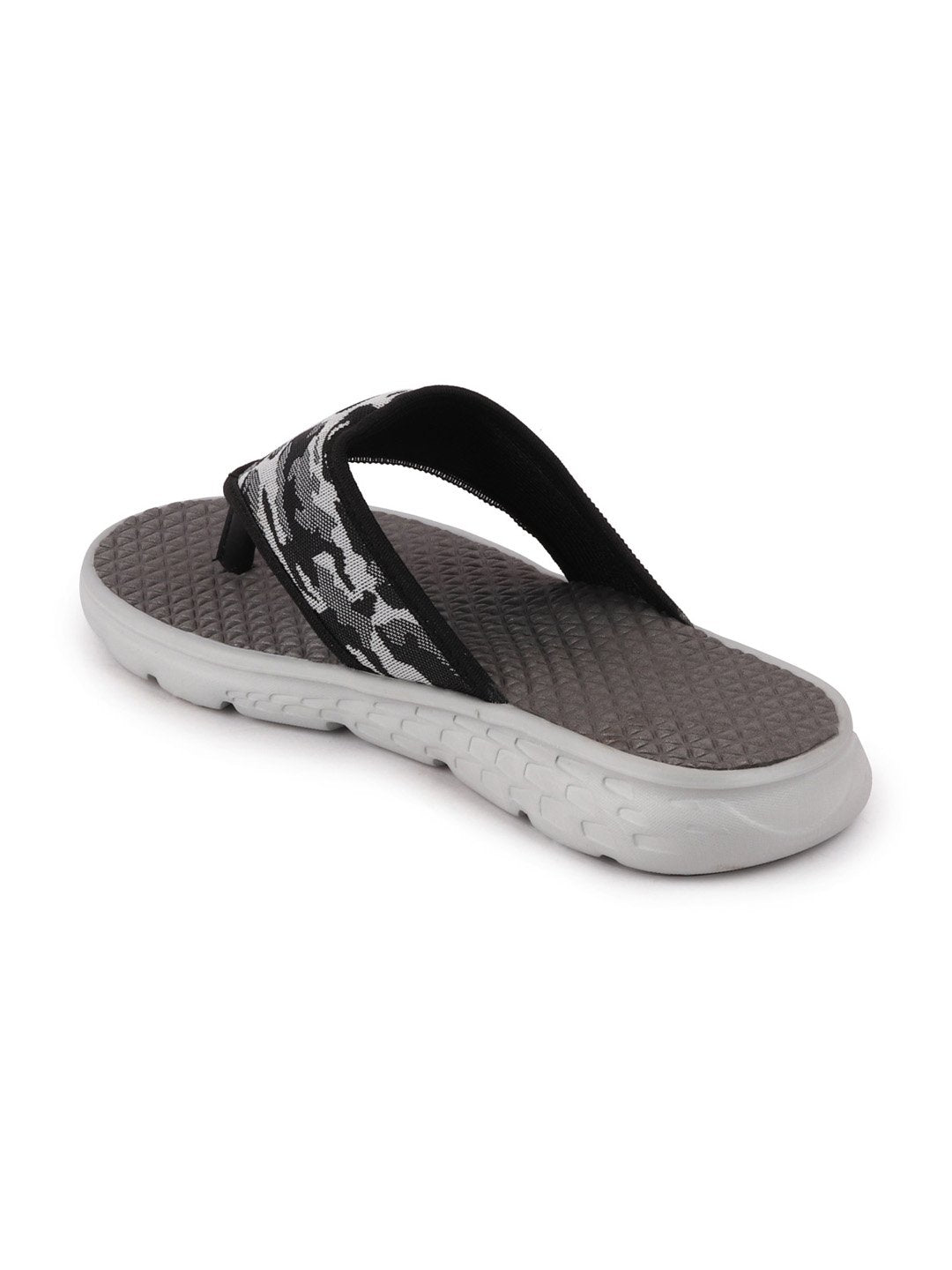 Grey Slip-On Flip-Flops for Men - Casual and Printed