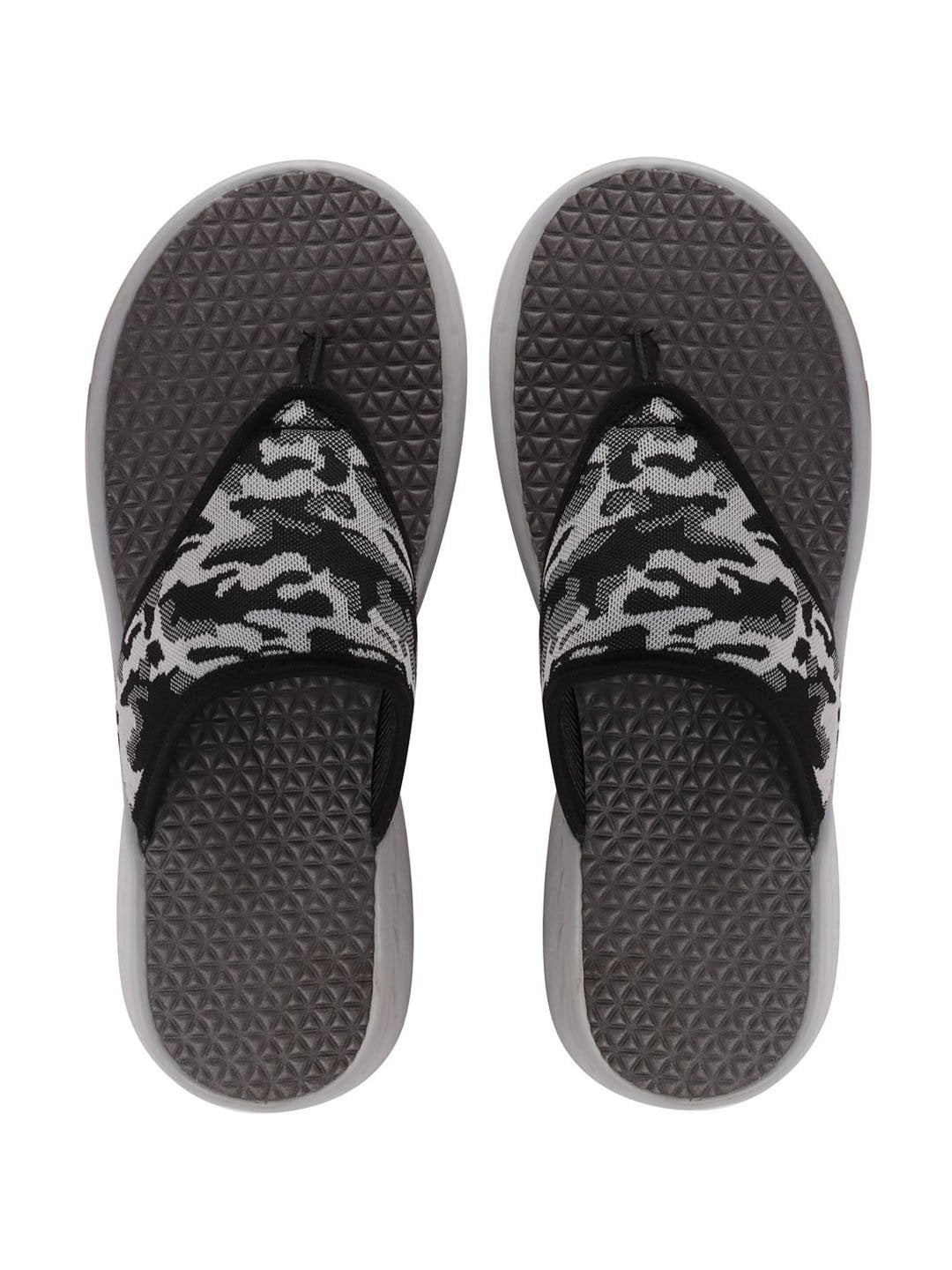 Grey Slip-On Flip-Flops for Men - Casual and Printed