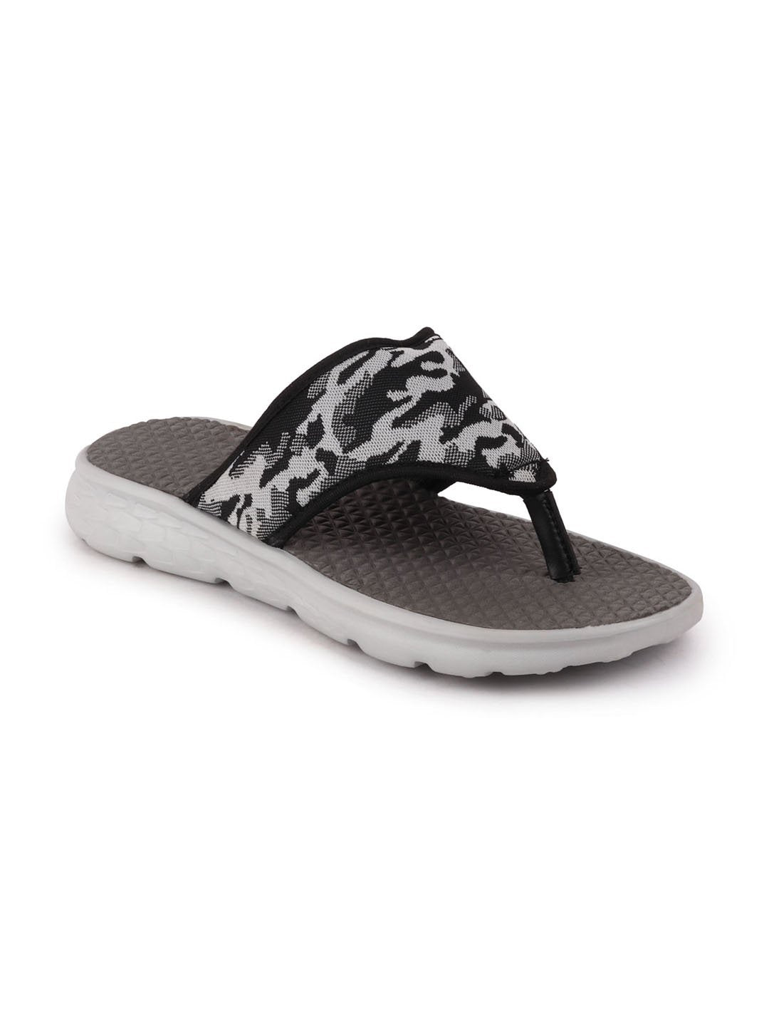 Grey Slip-On Flip-Flops for Men - Casual and Printed