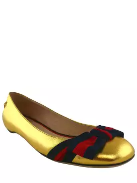 Gucci Aline Leather Flats, Size 8 - Buy Now