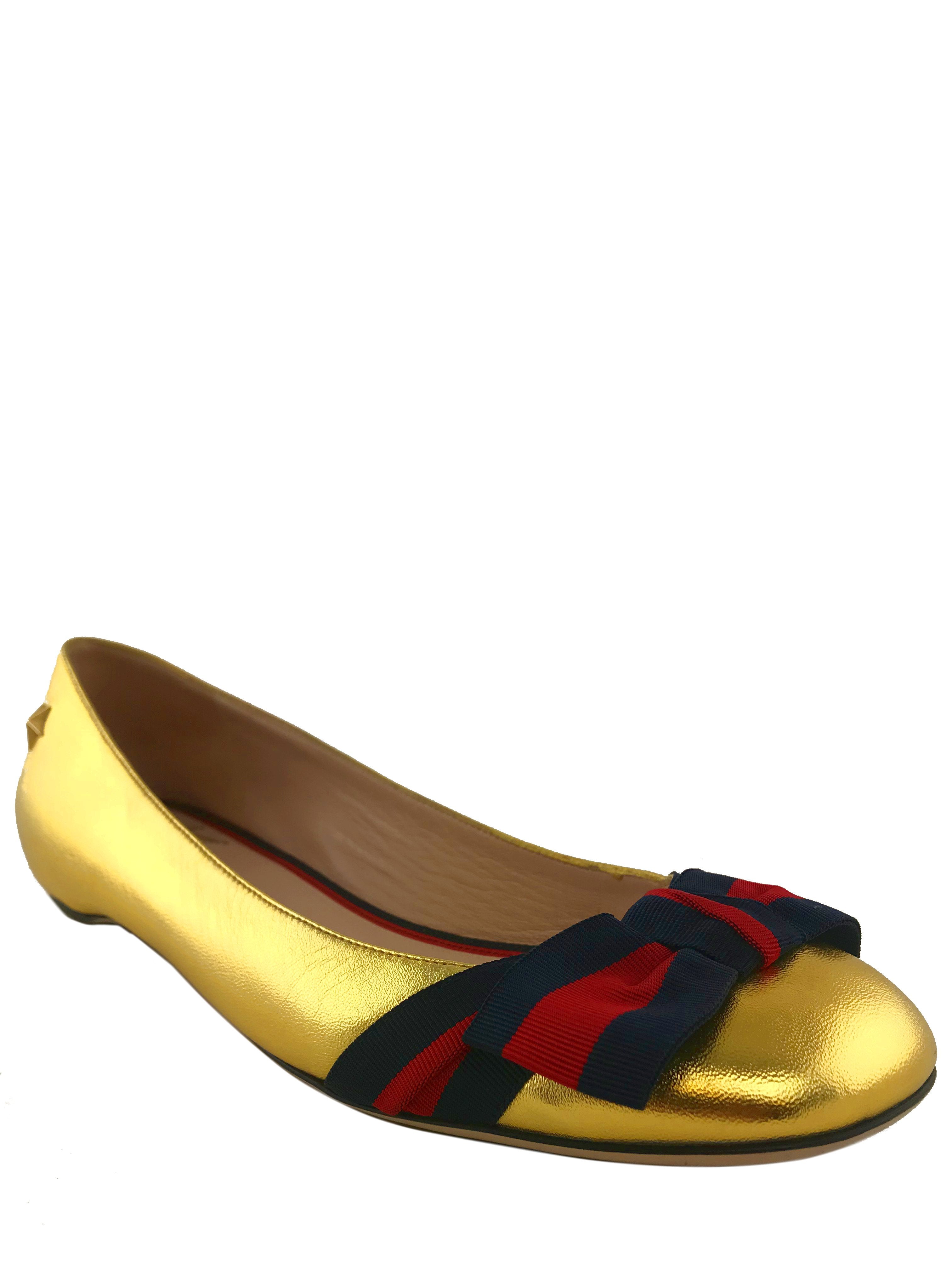 Gucci leather flats size 8