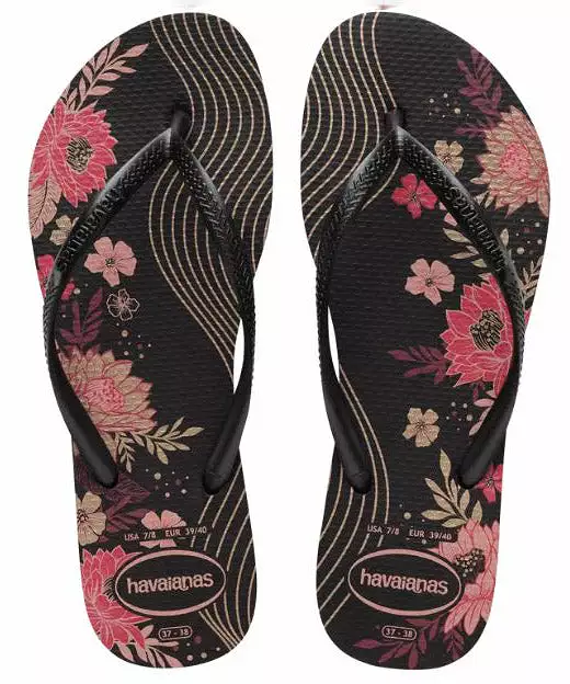 Havaiana Slim Black Organic Flip Flops