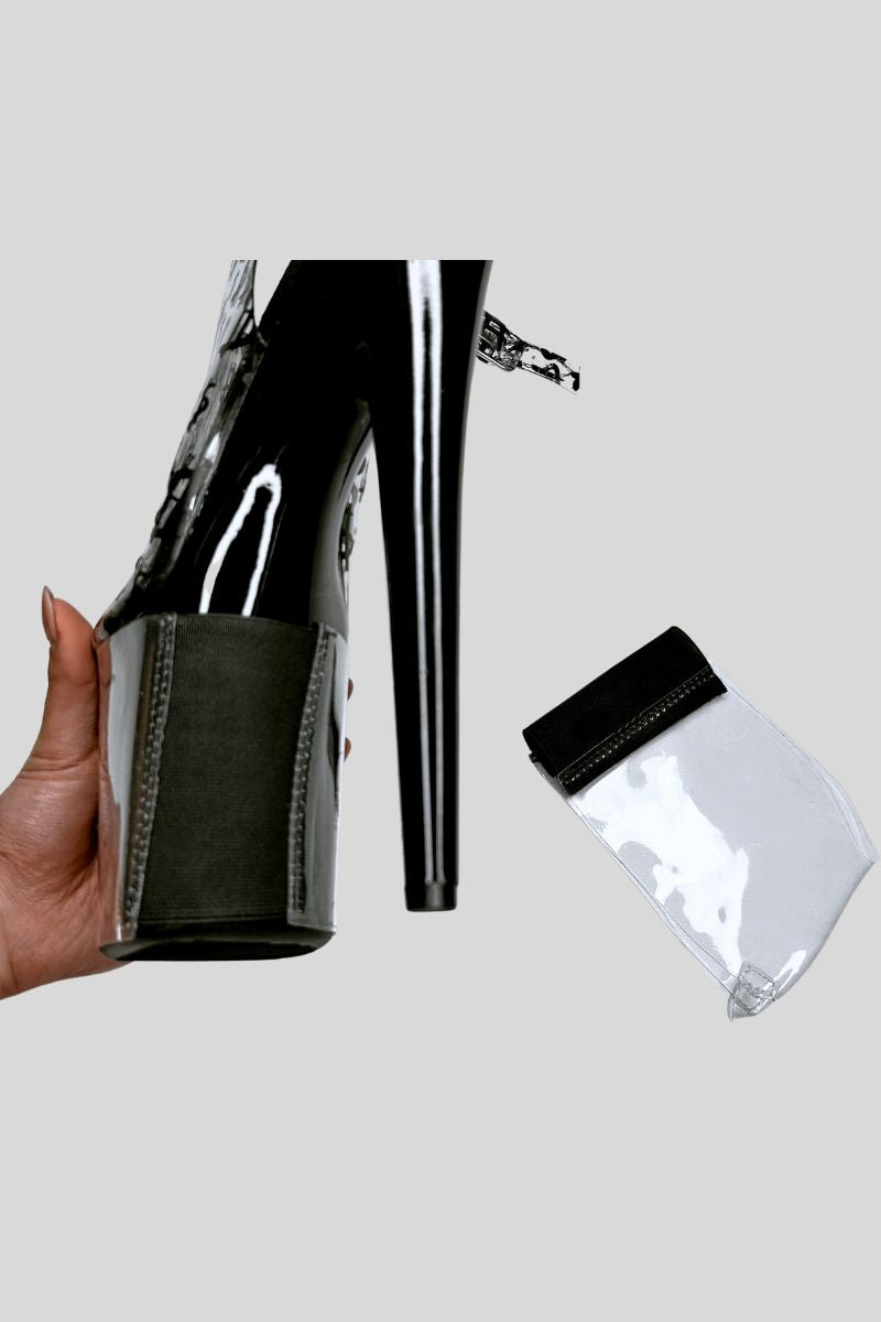 Hella Heels Stiletto Guards - Transparent & Black