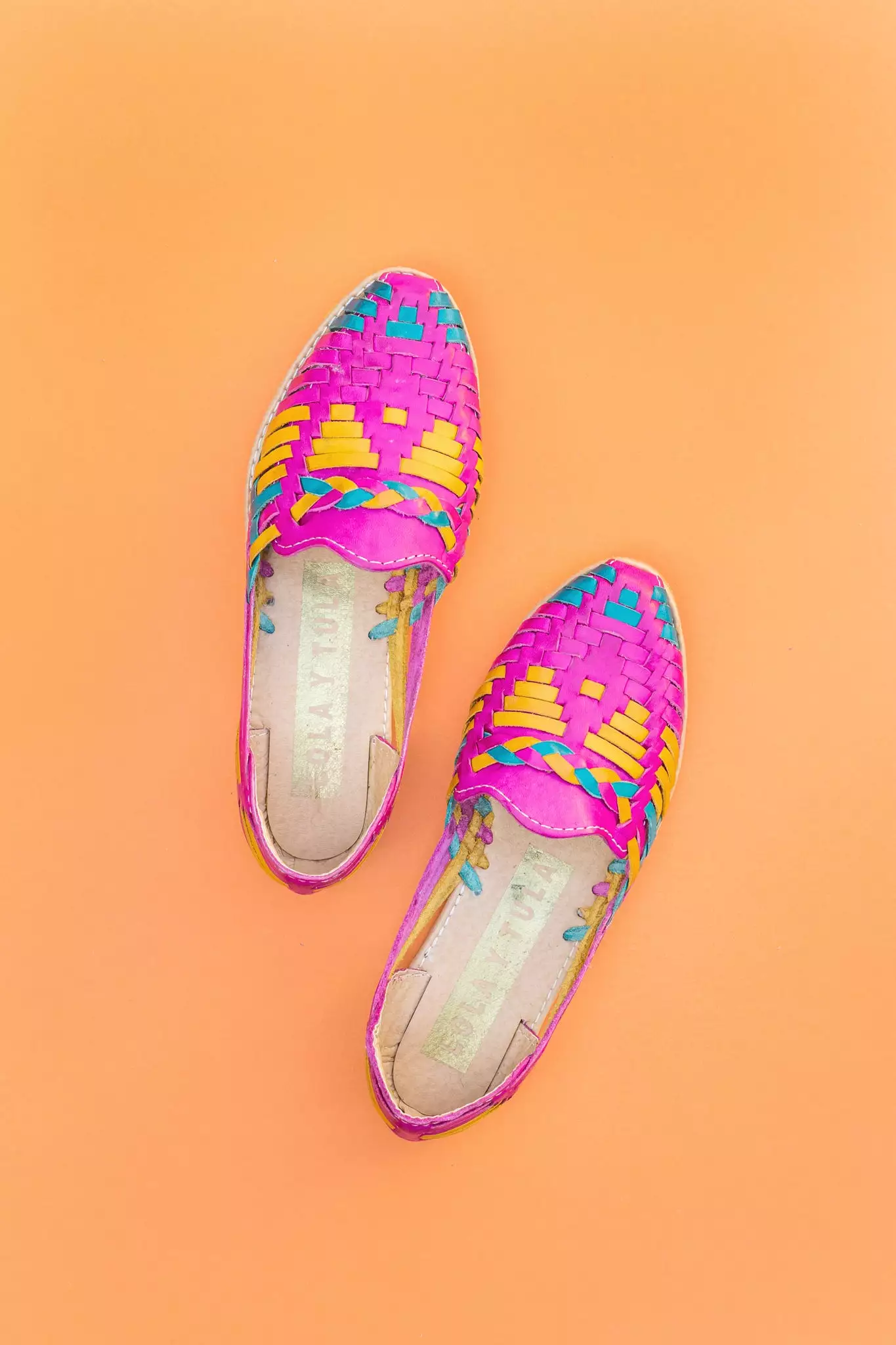 Hot Pink Huarache Shoes with Tangerine and Turquoise - Buy Now