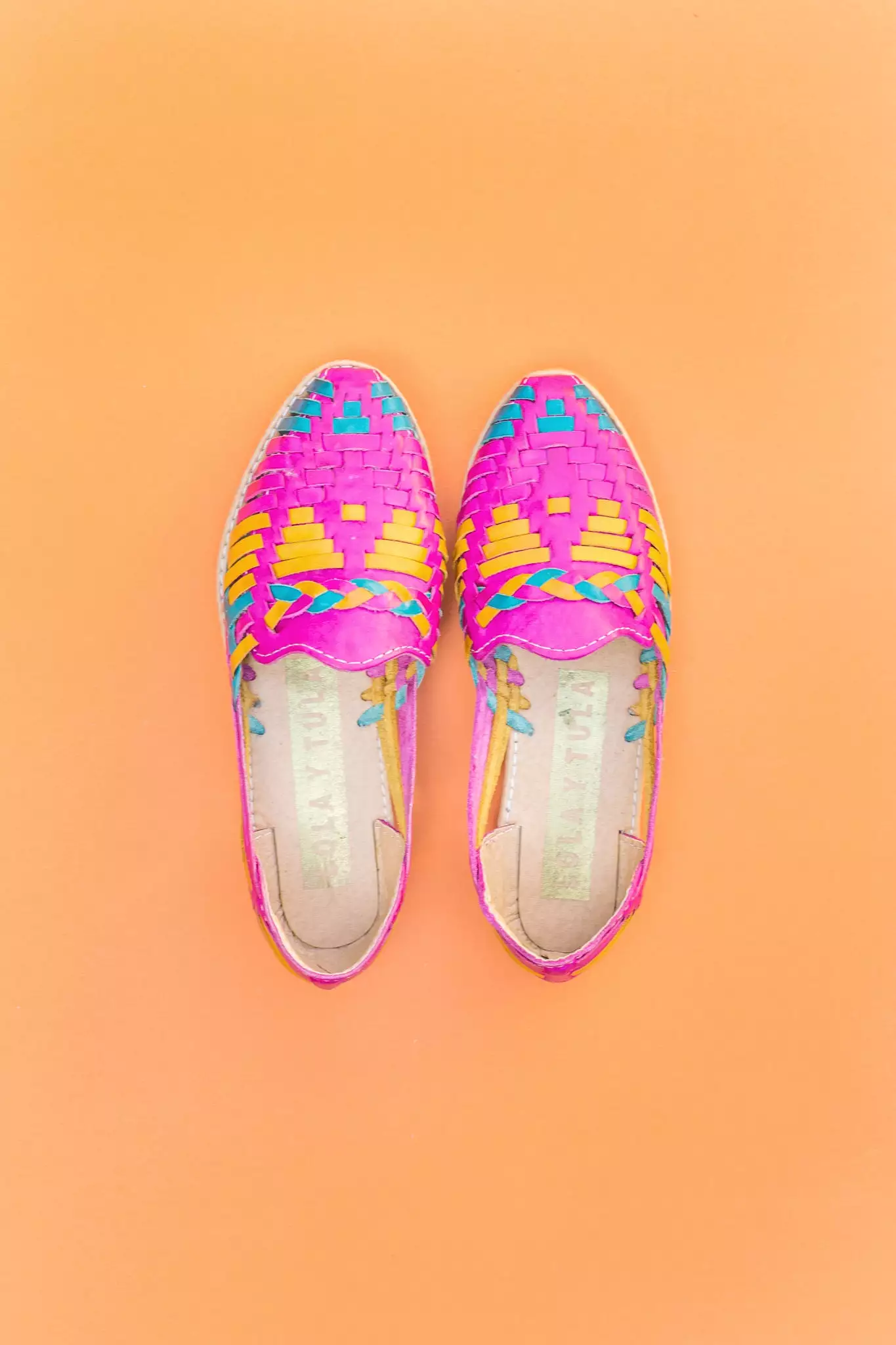 Hot Pink Huarache Shoes with Tangerine and Turquoise - Buy Now