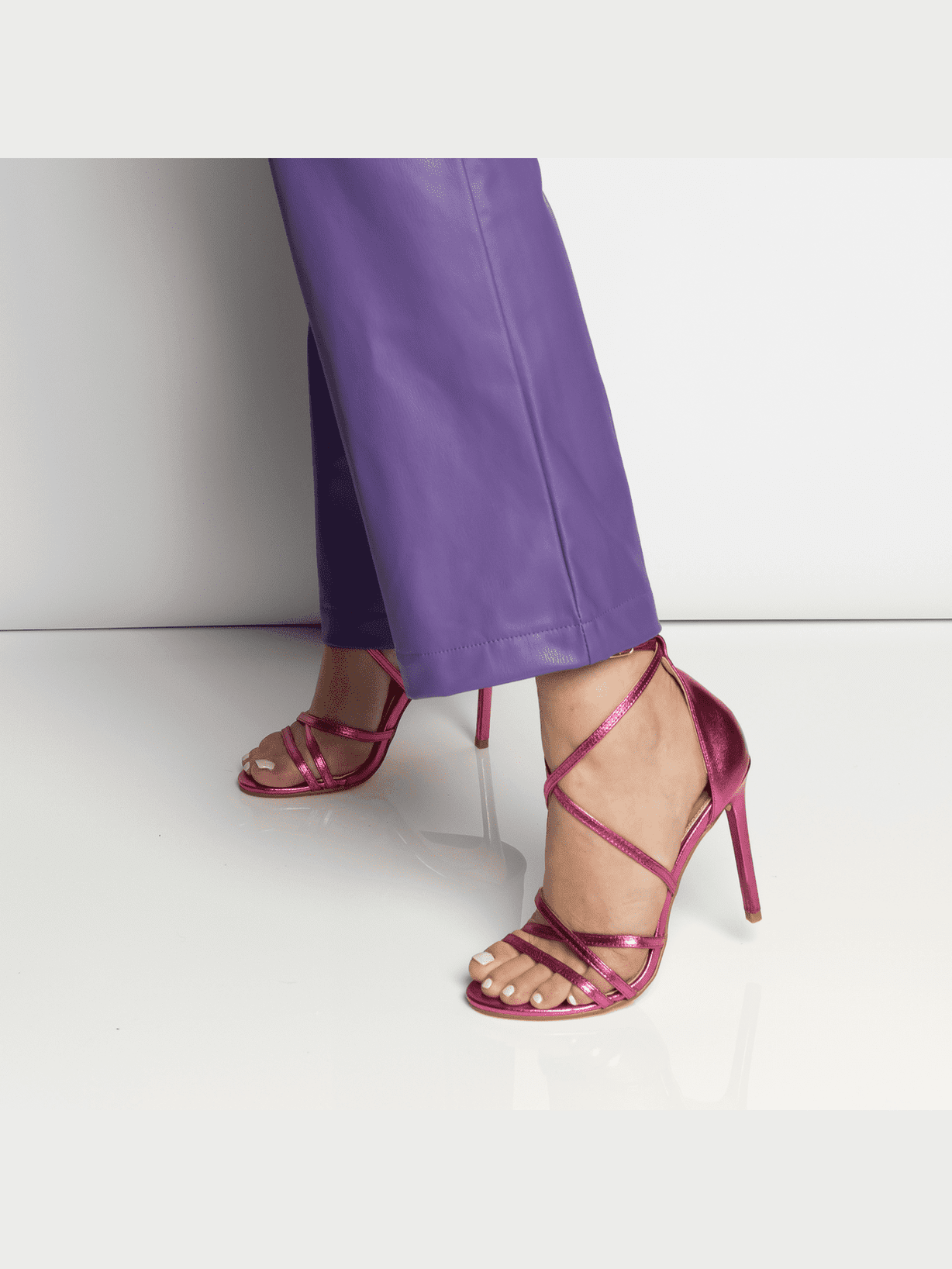 Hot Pink Metallic Stiletto Heels - Dangerously Chic