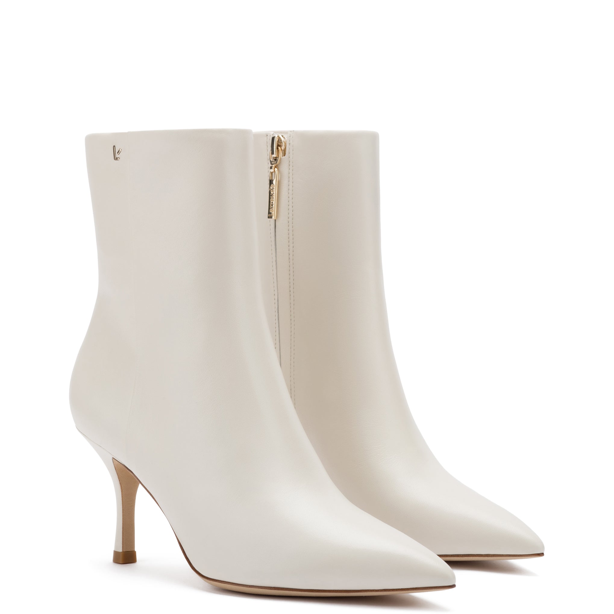 Ivory Leather Mini Kate Boot