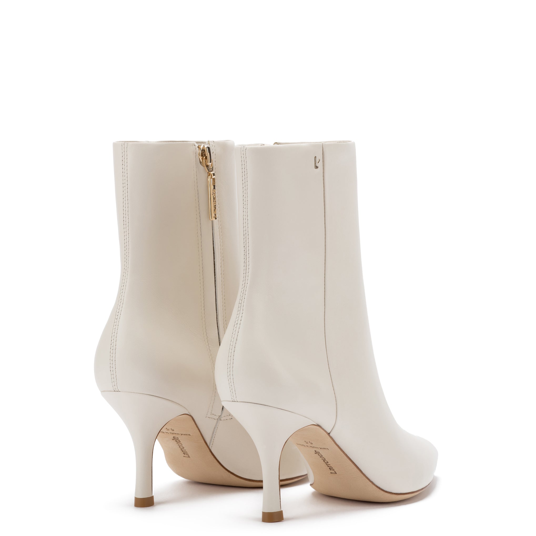 Ivory Leather Mini Kate Boot