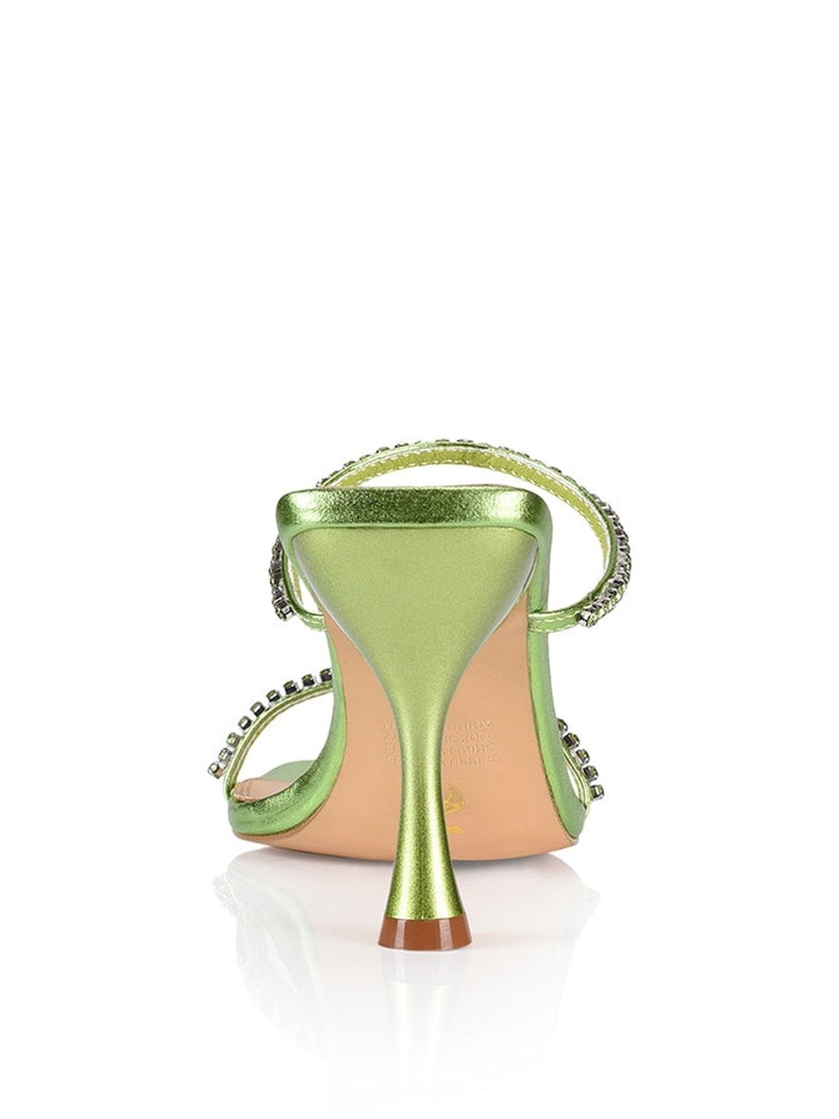 Izzy Lime Green Metallic Leather Stiletto Heels