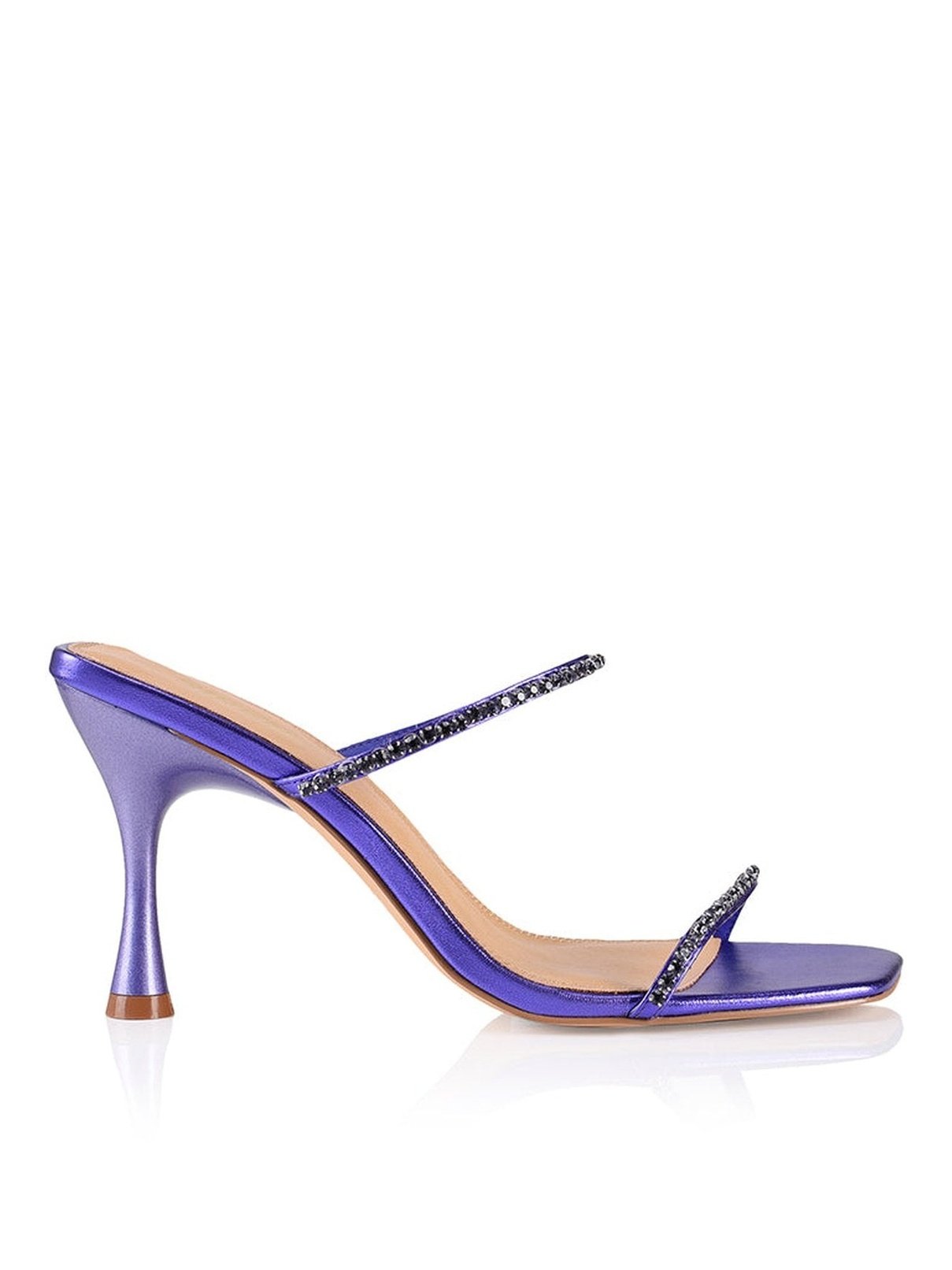 Izzy Purple Metallic Leather Stiletto Heels