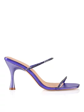 Izzy Purple Metallic Leather Stiletto Heels