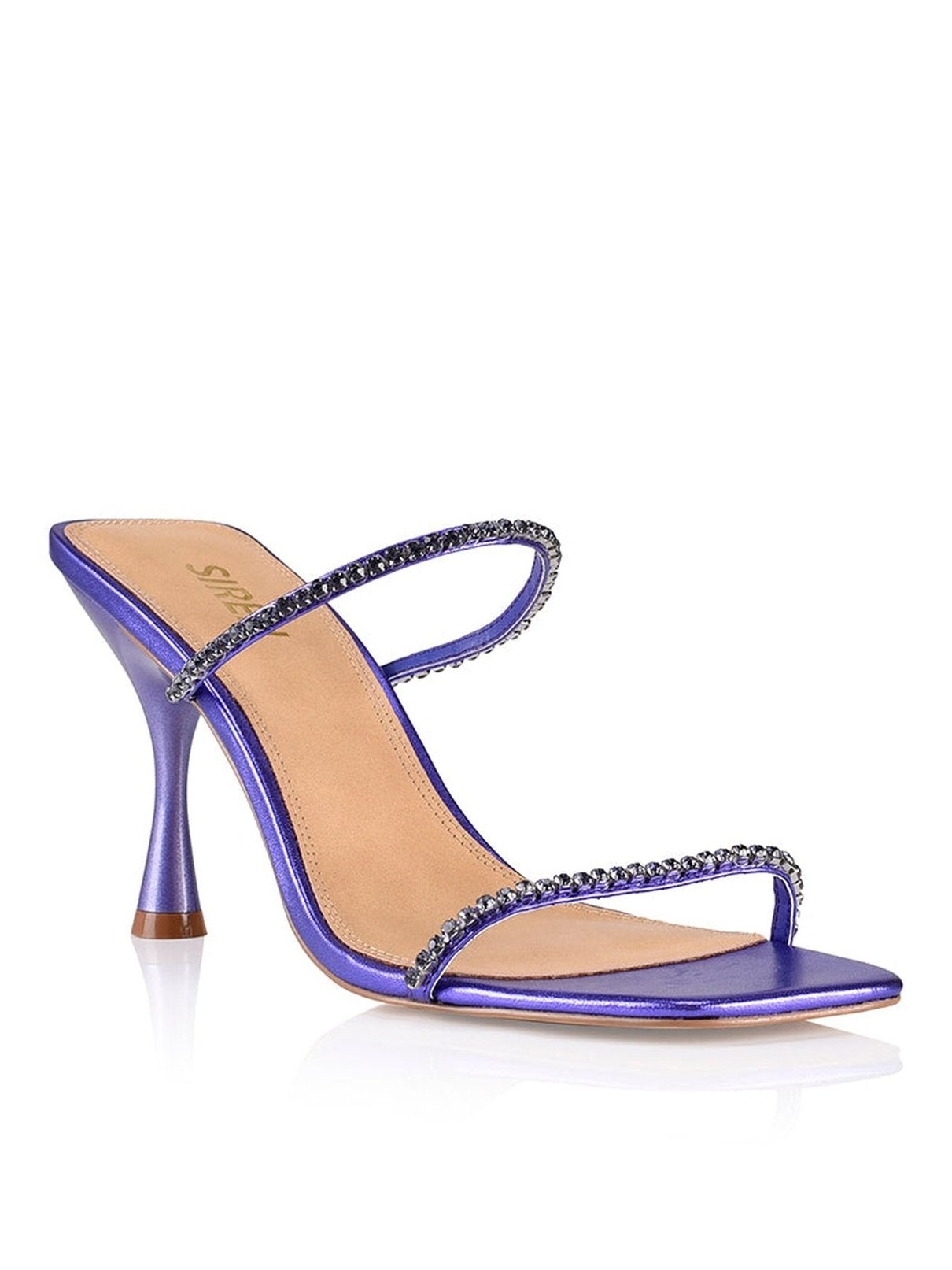 Izzy Purple Metallic Leather Stiletto Heels