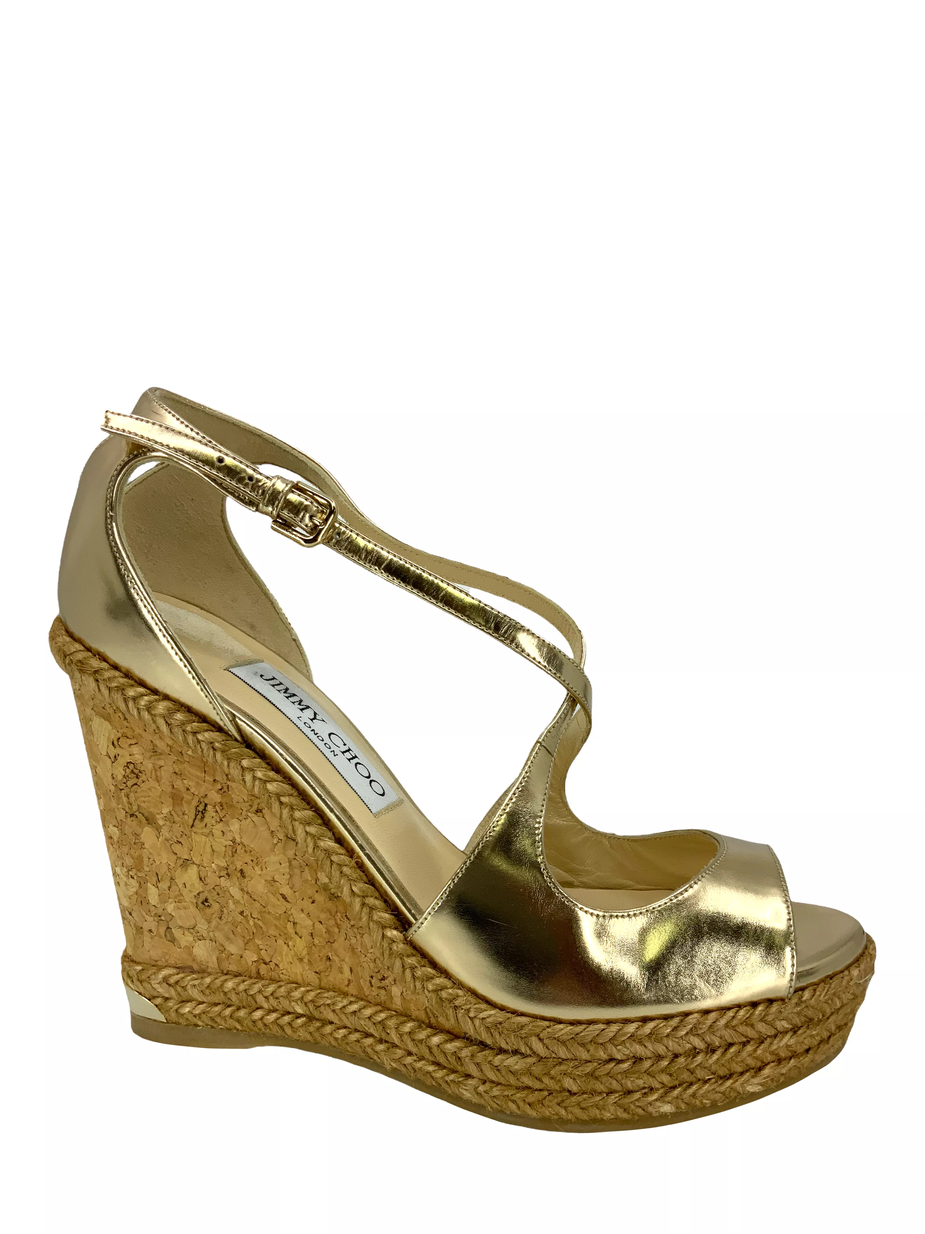 Jimmy Choo Dakota Wedge Espadrille Sandals Size 7.5