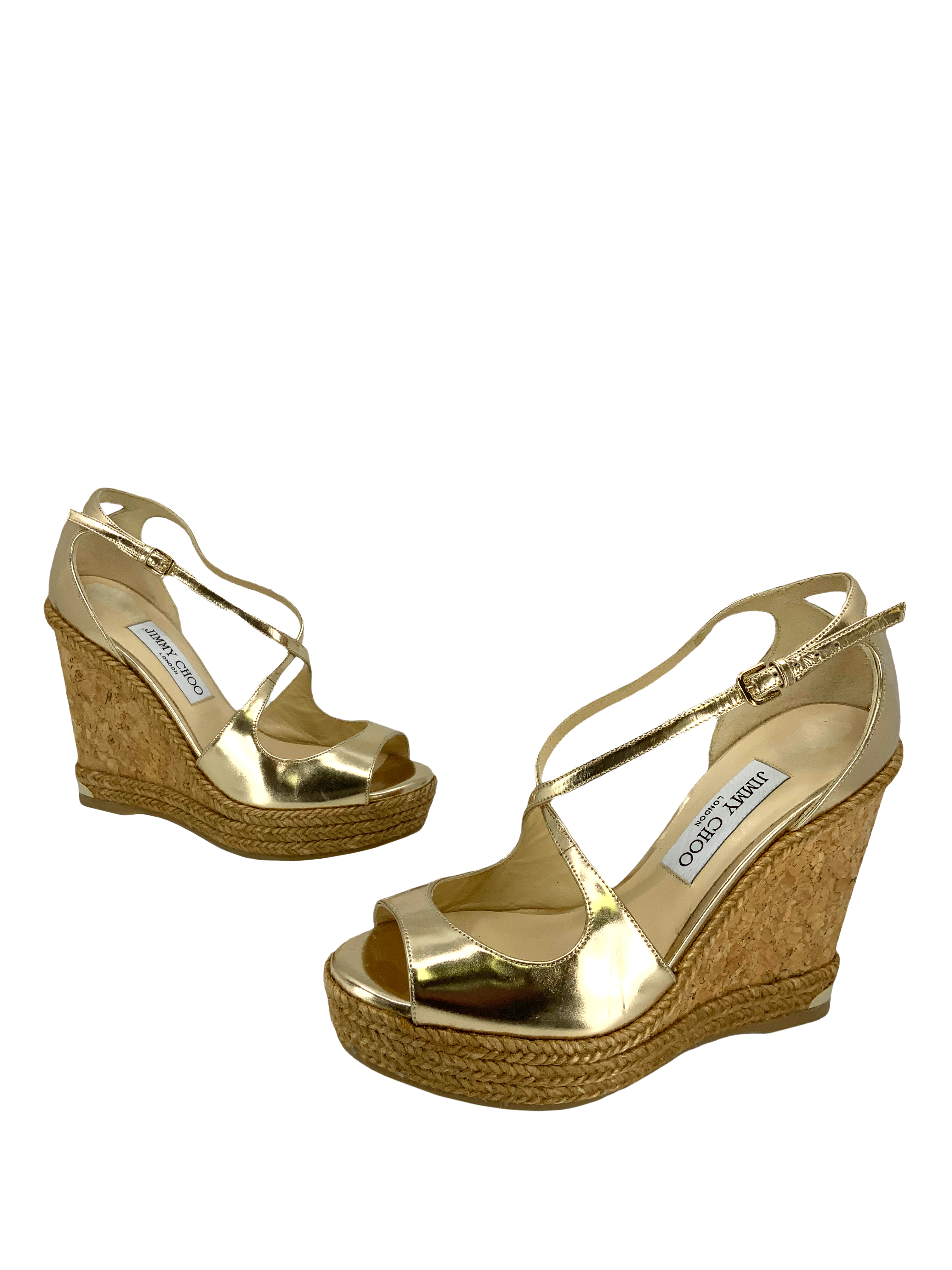 Jimmy Choo Dakota Wedge Sandals - Size 7.5 (Available in Espadrille Style)