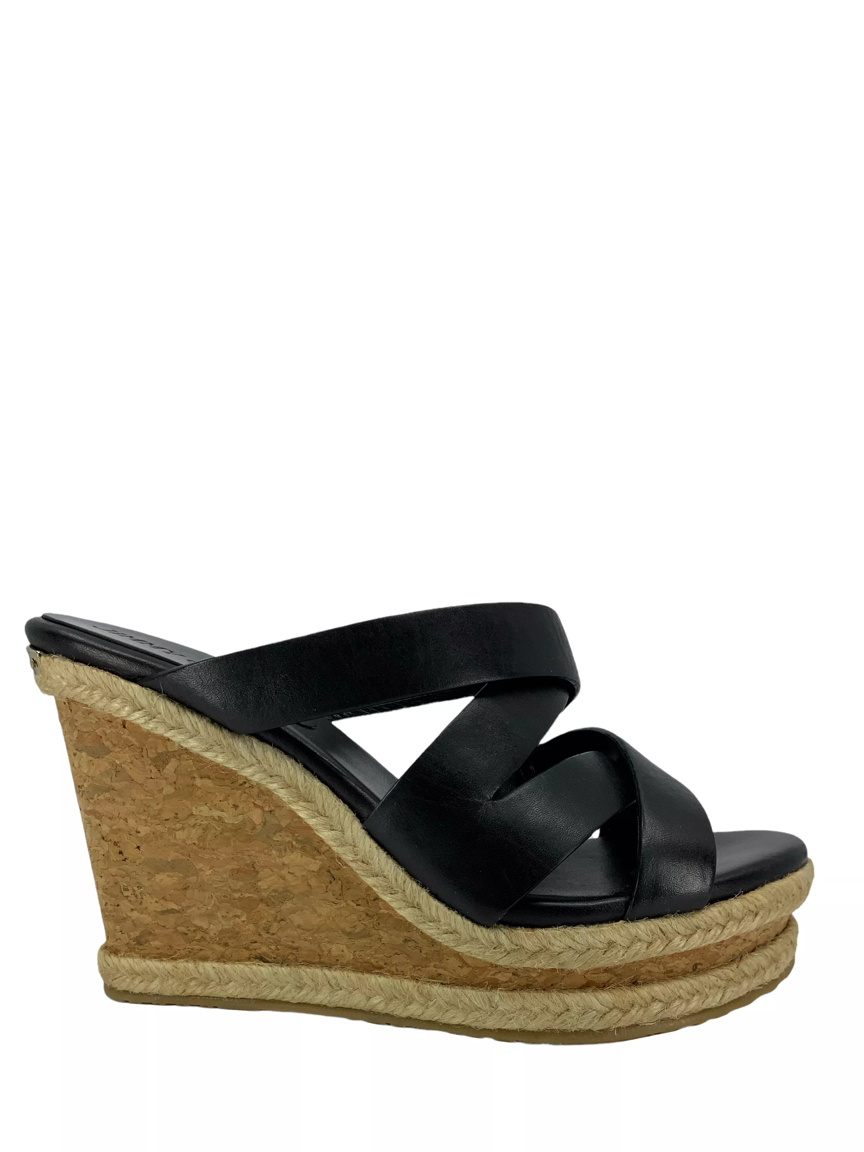 Jimmy Choo Prisma Leather Cork Wedge Sandals Size 6 - Buy Online