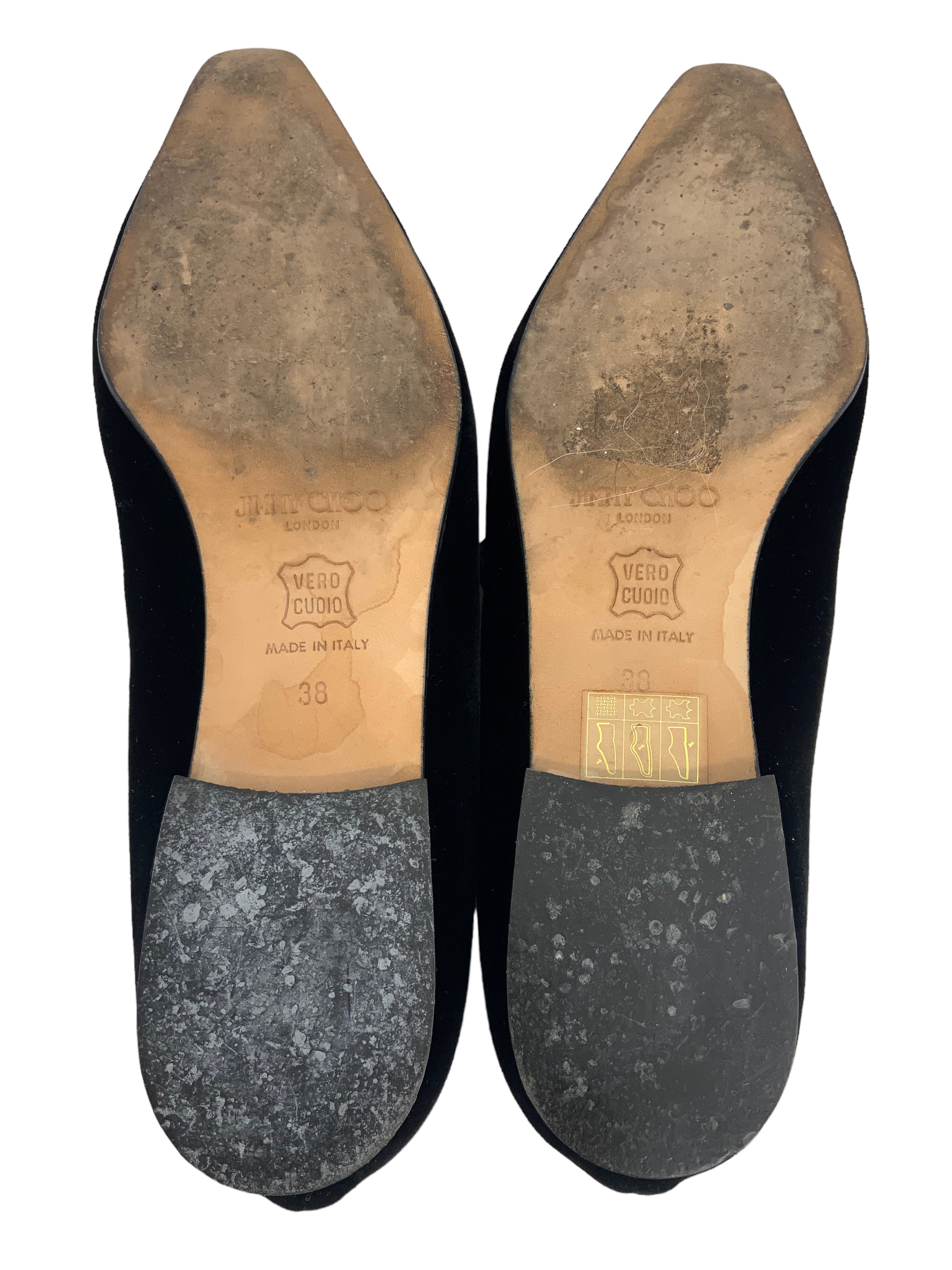 Jimmy Choo Velvet Ballet Flats 8