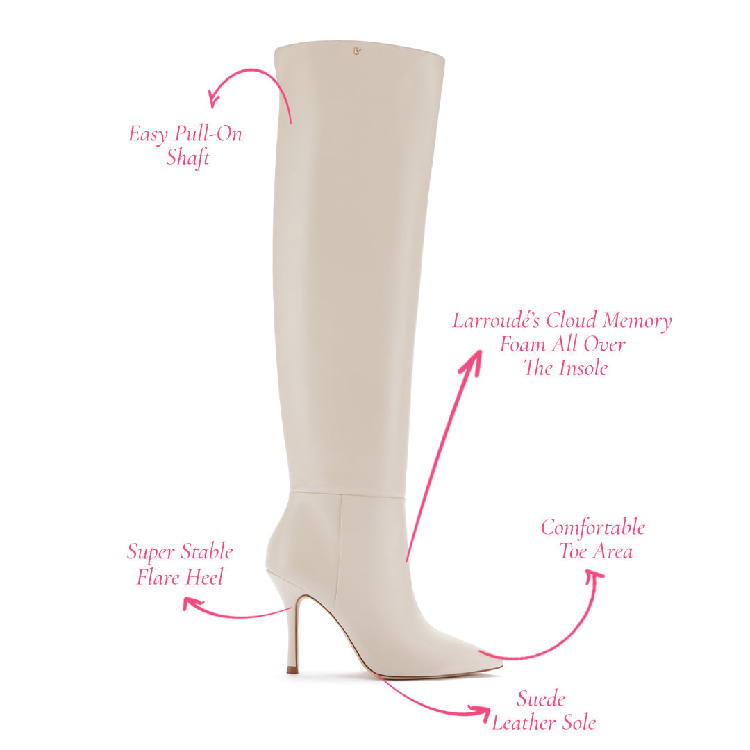 Kate Ivory Leather Boot