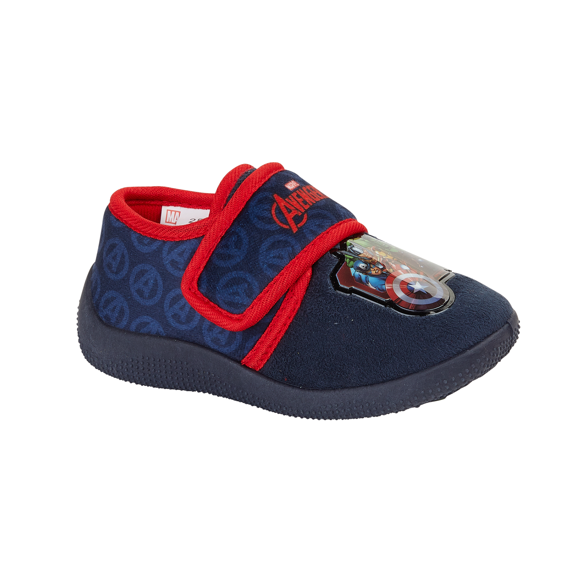 Kids Avengers Bedroom Slippers - Navy/Red - Boys - Childs - Childrens - DC Comics - Size 7-12