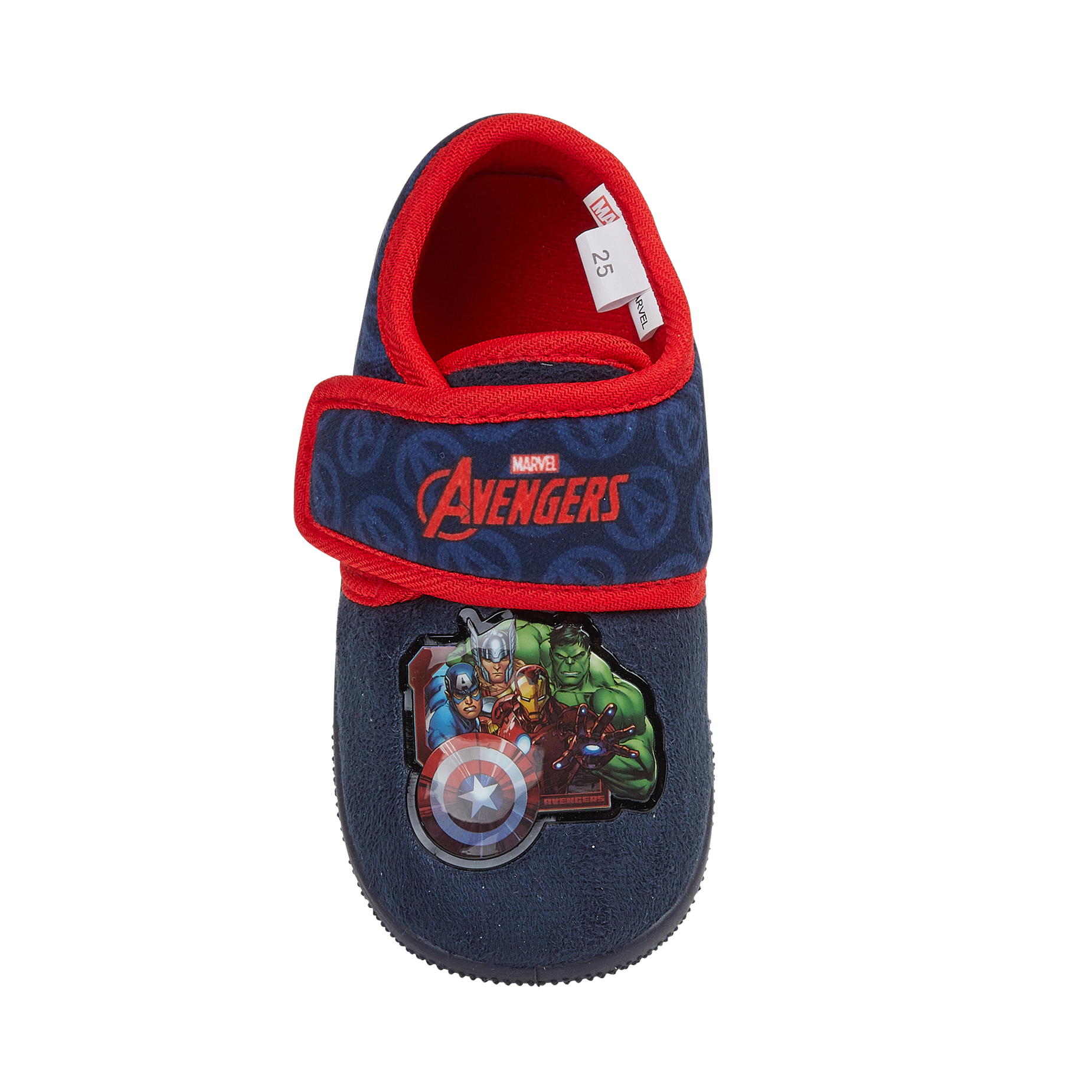 Kids Avengers Bedroom Slippers - Navy/Red - Boys - Childs - Childrens - DC Comics - Size 7-12