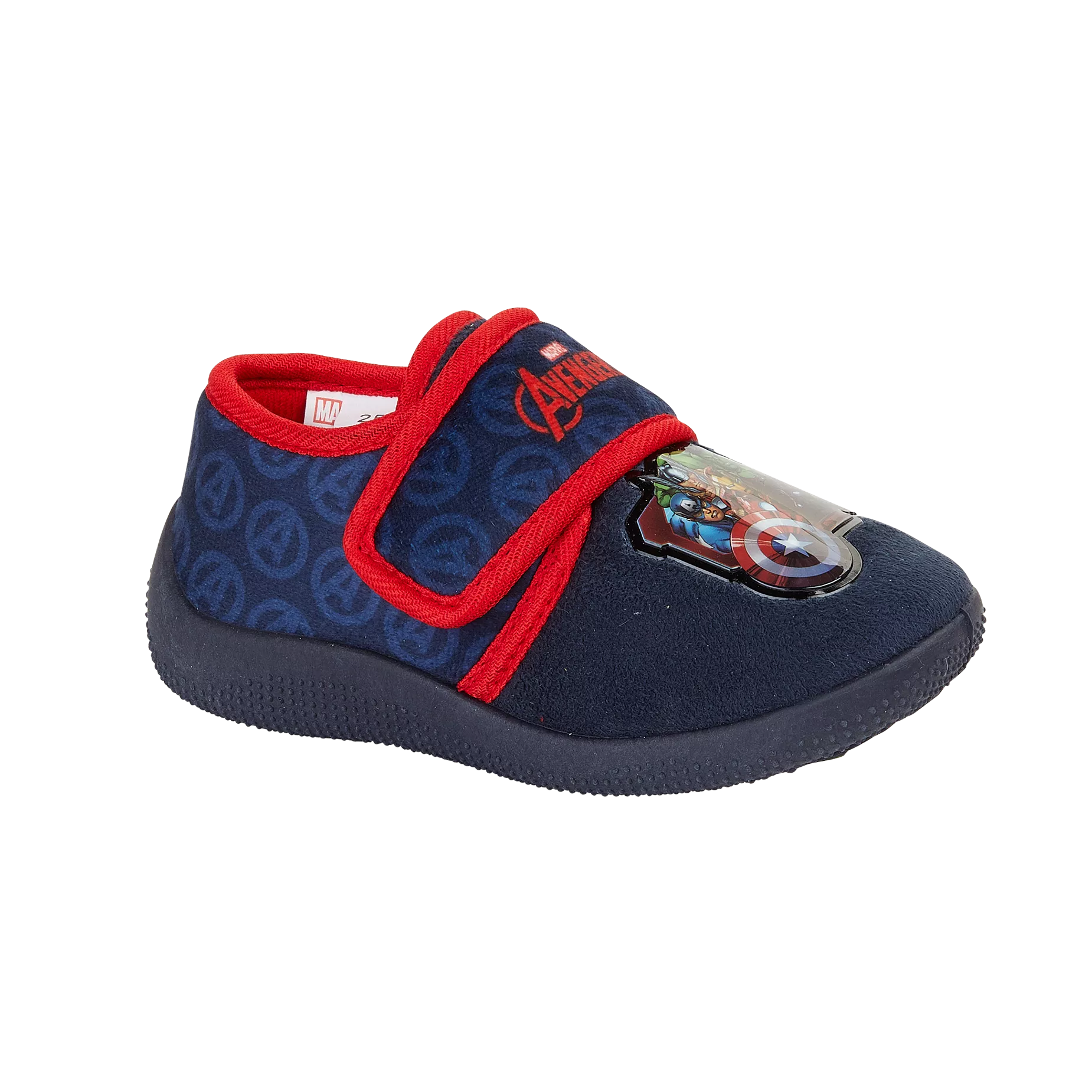 Kids Avengers Bedroom Slippers, Navy/Red, Boys, Childs, Childrens, DC Comics, Size 7-12.