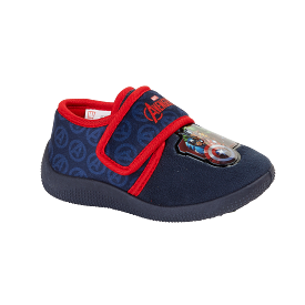 Kids Avengers Bedroom Slippers, Navy/Red, Boys, Childs, Childrens, DC Comics, Size 7-12.