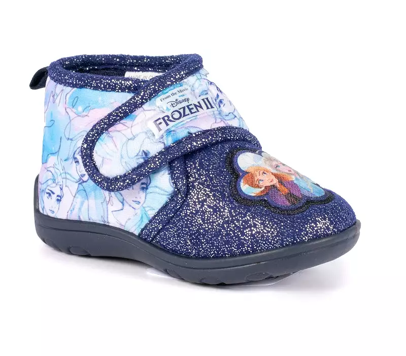 Kids Frozen Bedroom Slippers Blue Lilac Girls Disney Children's