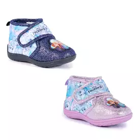 Kids Frozen Bedroom Slippers Blue Lilac Girls Disney Children's