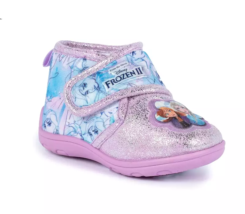 Kids Frozen Bedroom Slippers Blue Lilac Girls Disney Children's