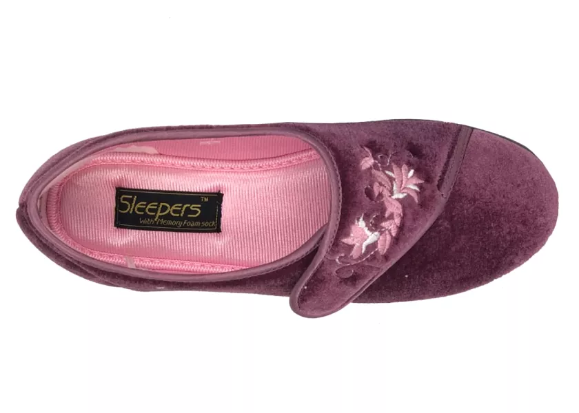 Ladies Bedroom Slippers, Womens Comfort Memory Foam, Jolene Heather