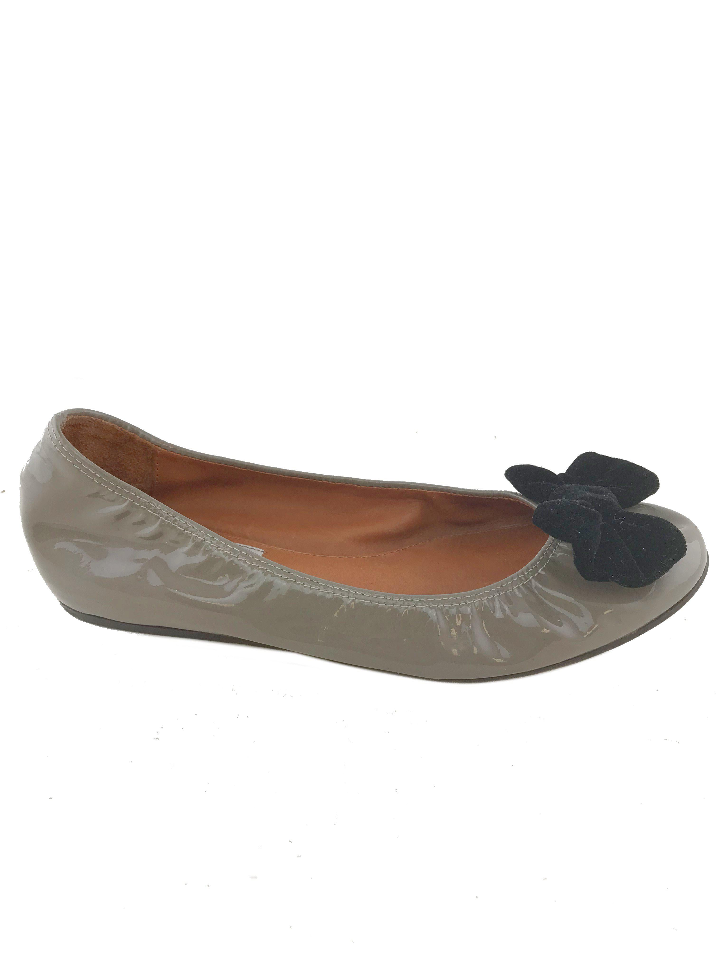 Lanvin Patent Leather Bow Ballet Flats 8.5