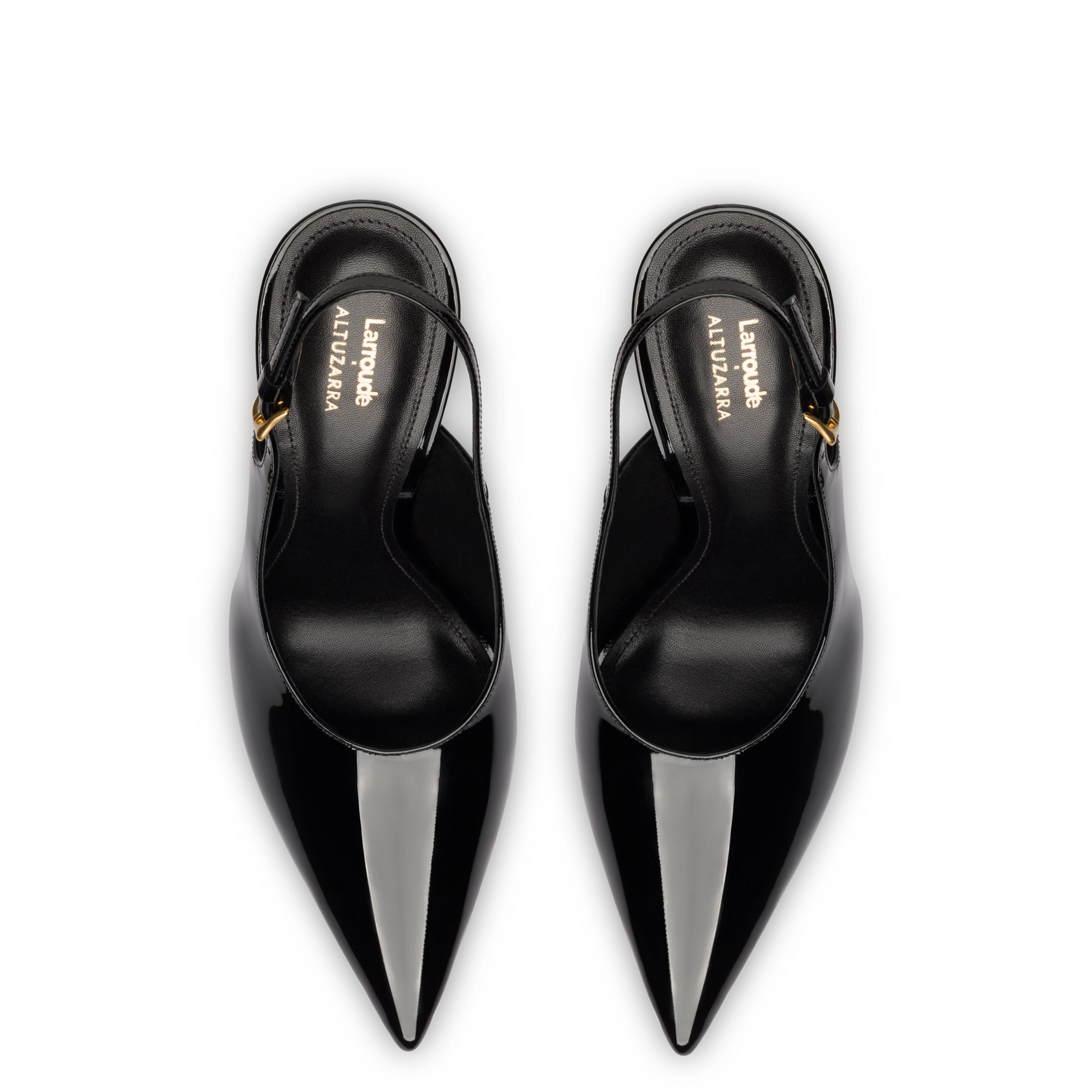 Larroudé Altuzarra Black Patent Leather Pump