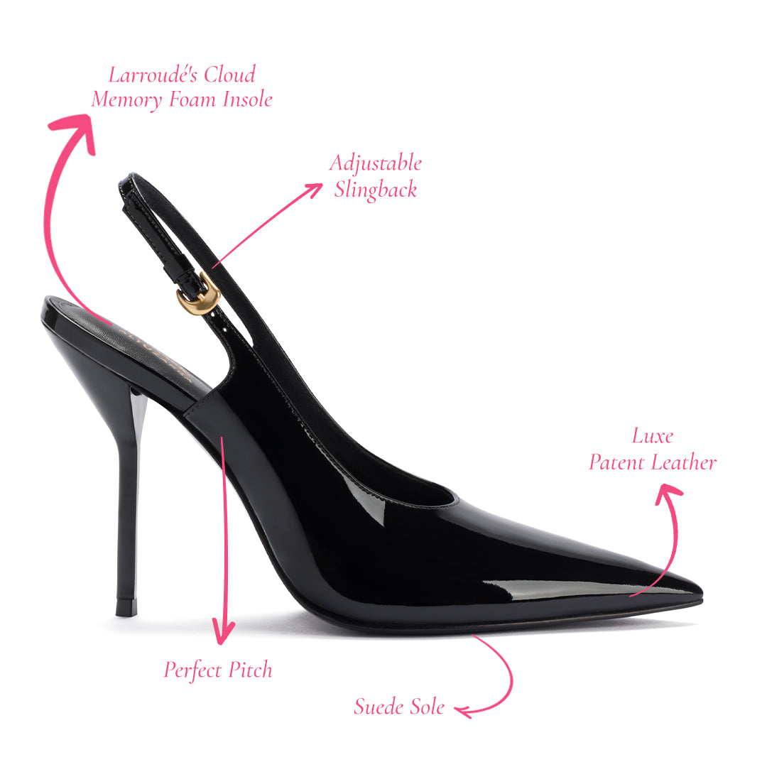 Larroudé Altuzarra Black Patent Leather Pump