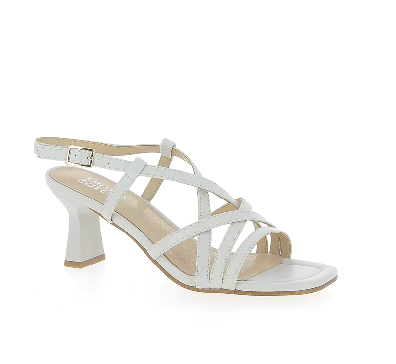 Le Ciel Off White Leather Sandal