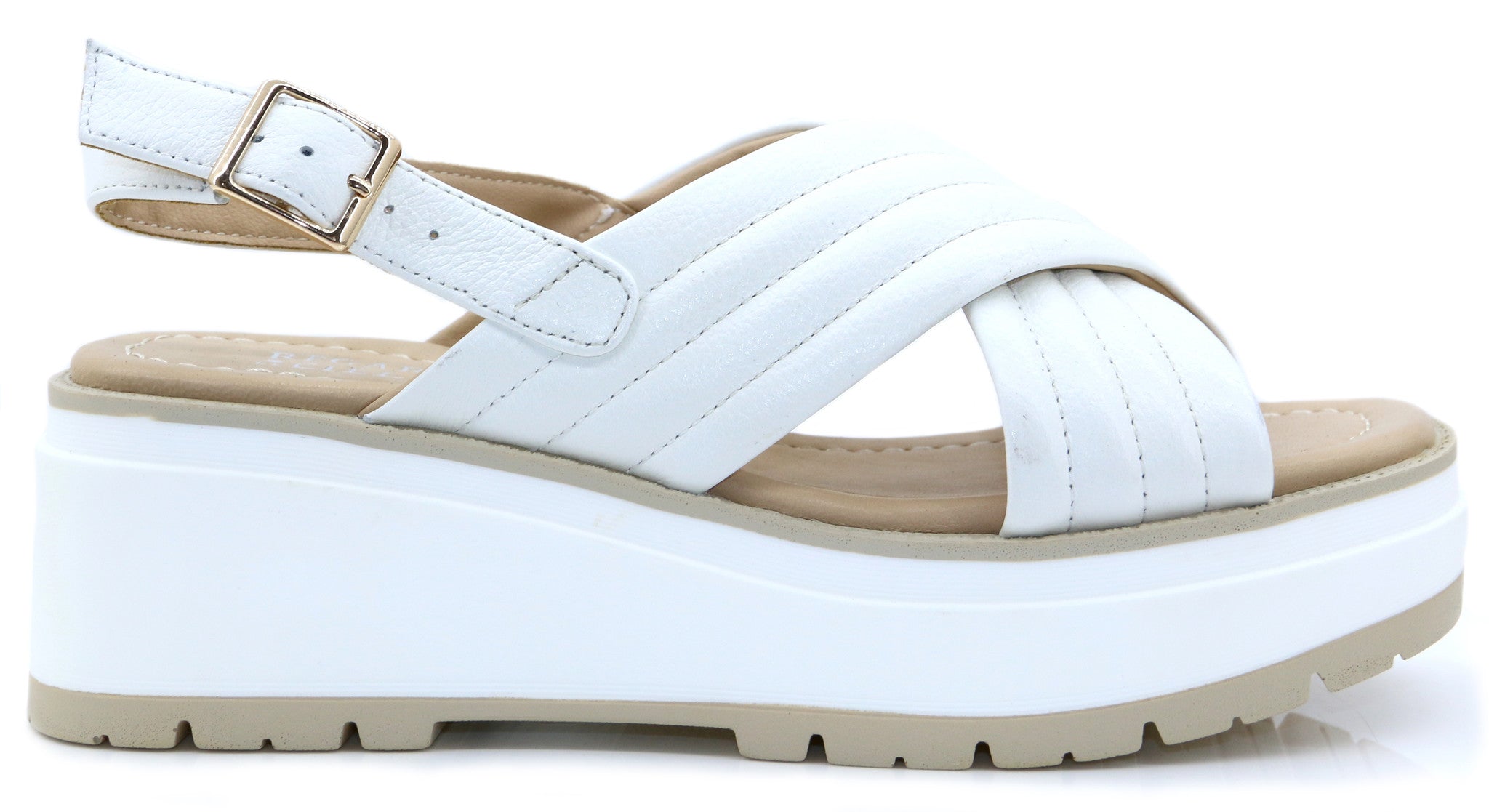 Le Ciel white leather platform sandal - shop now