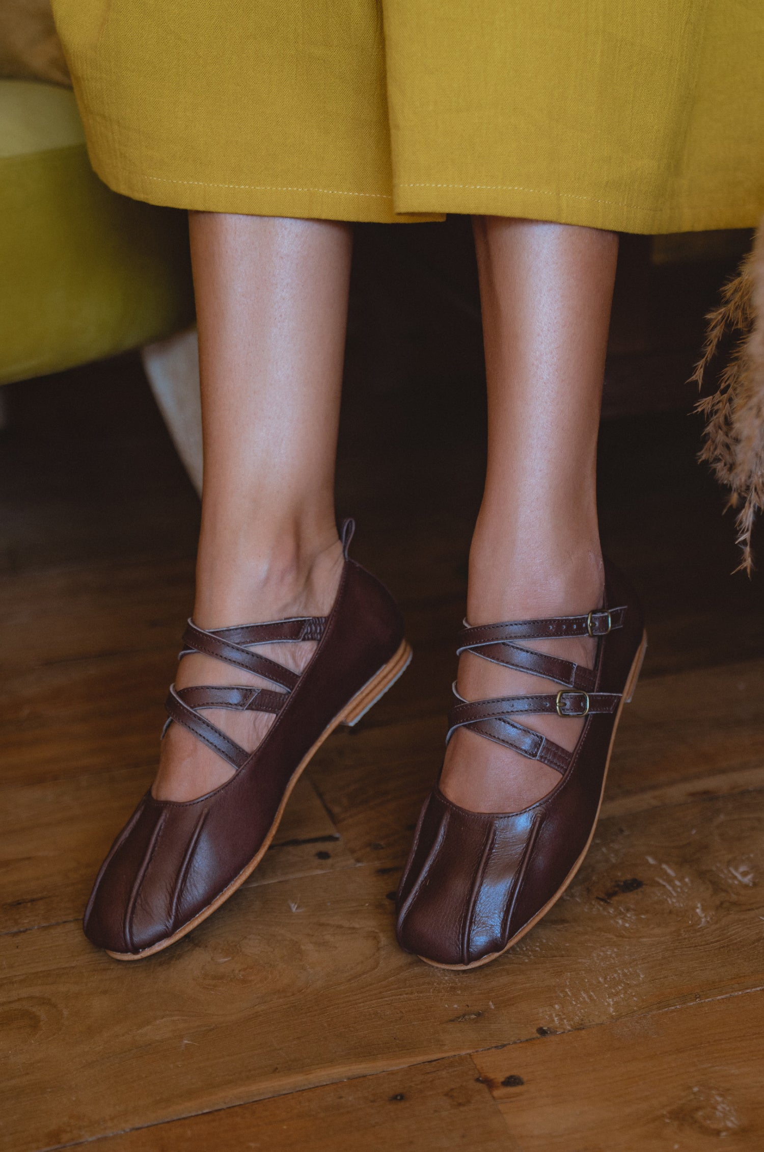 Leather Flats - Obsession Criss Cross Design