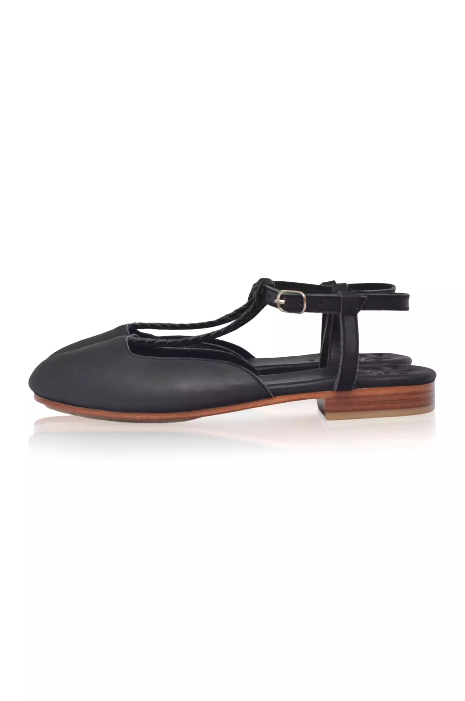 Leather Flats - Tresser Slingback