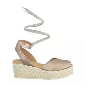 Leather Metallic Shine Women's Open Toe Menorcan Sandal - Toy 2178 Metallic