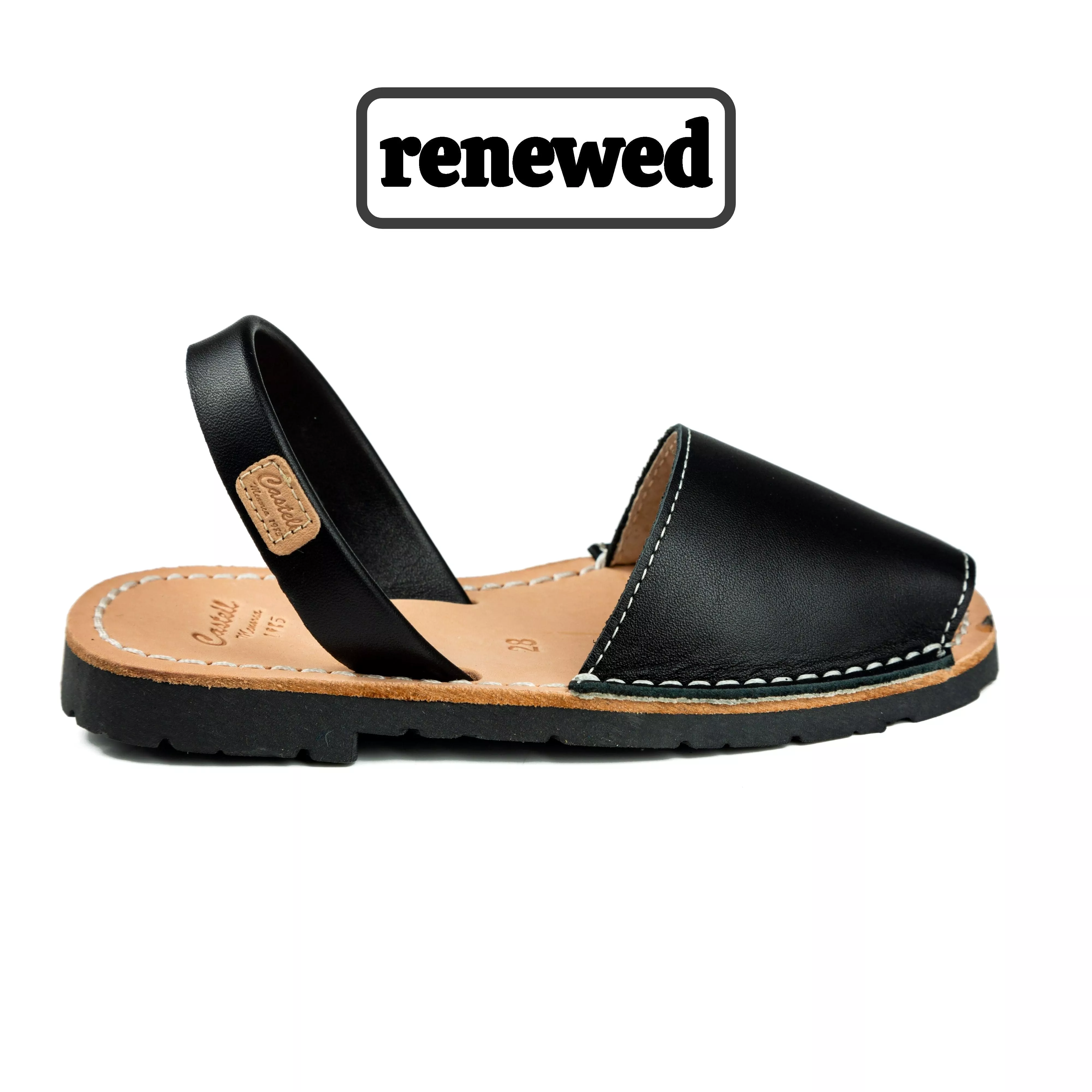 Leather Open Toe Menorcan Sandal for Kids - Iker 1097.