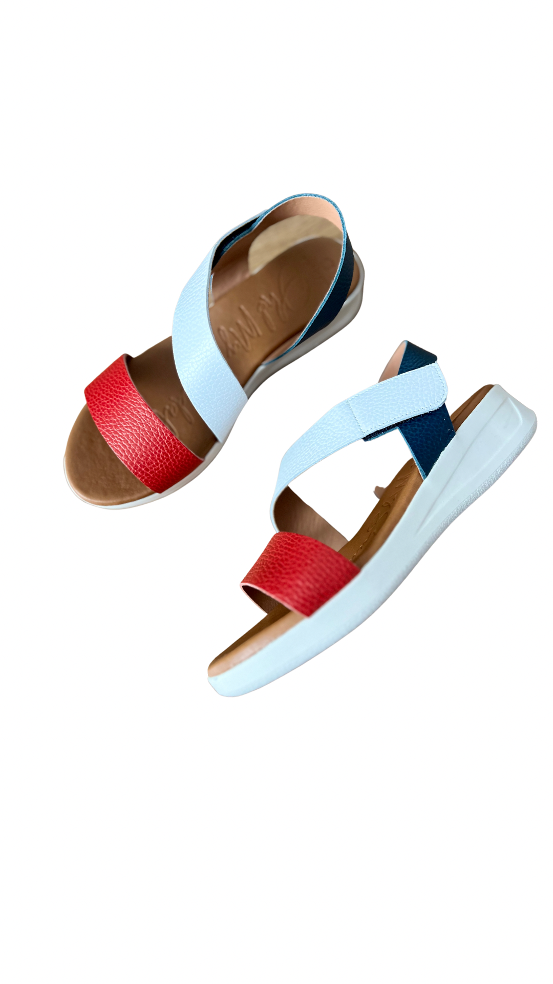 Leather Sandals with Velcro Straps