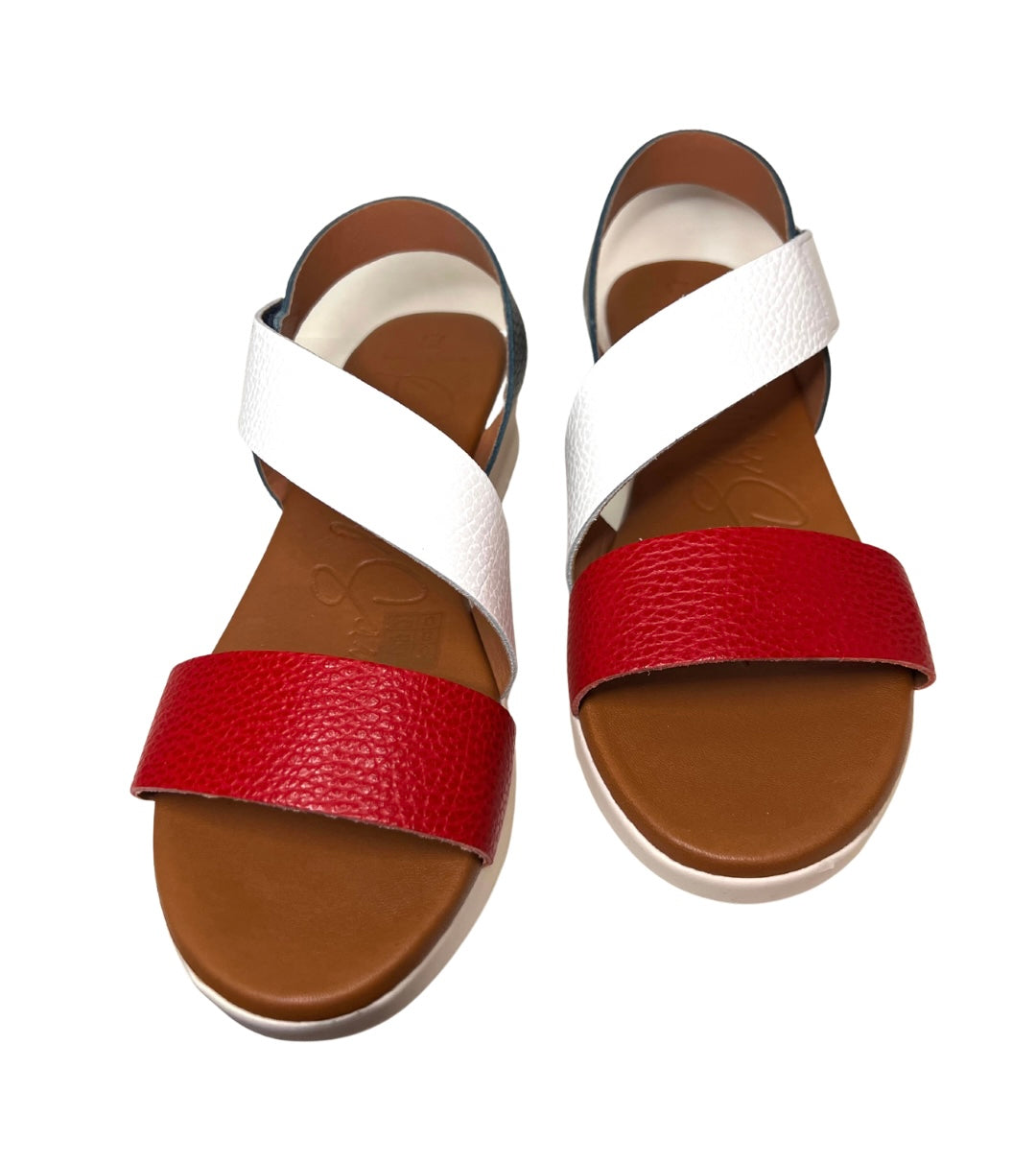 Leather Sandals with Velcro Straps