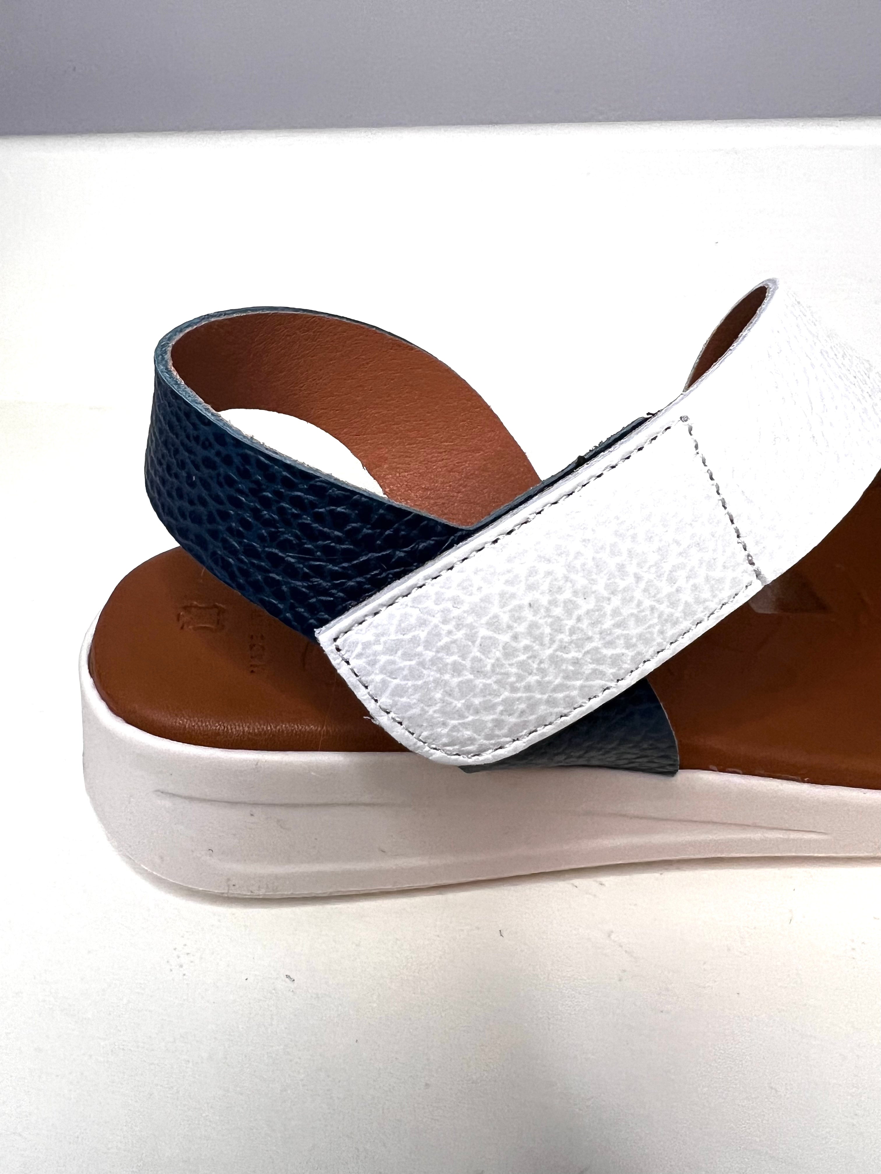 Leather Sandals with Velcro Straps