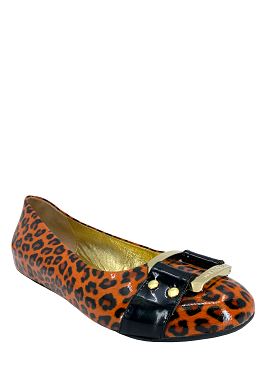 Leopard Printed Patent Leather Morse Ballet Flats Size 9 - Jimmy Choo