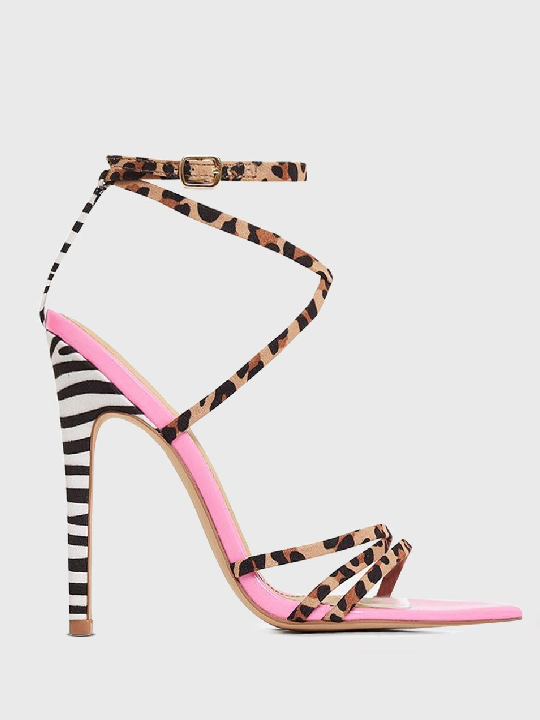 Leopard/ Zebra Print Open Toe Sandals