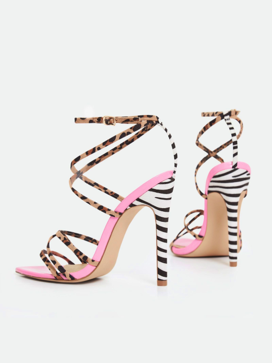 Leopard/ Zebra Print Open Toe Sandals