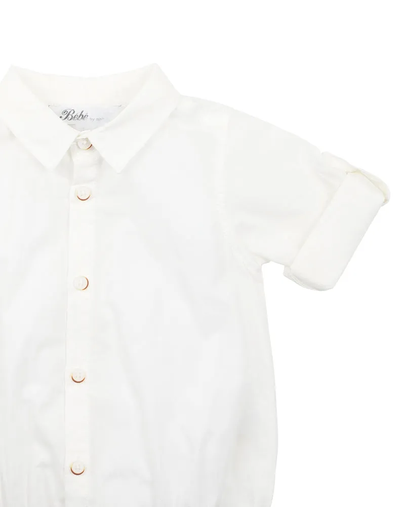 Liam Ivory Shirt Bodysuit Bebe